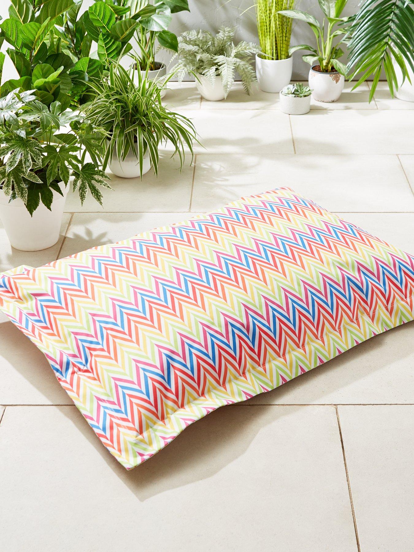 undefined Indoor/Outdoor Extra Large Floor Cushion – Chevron Print