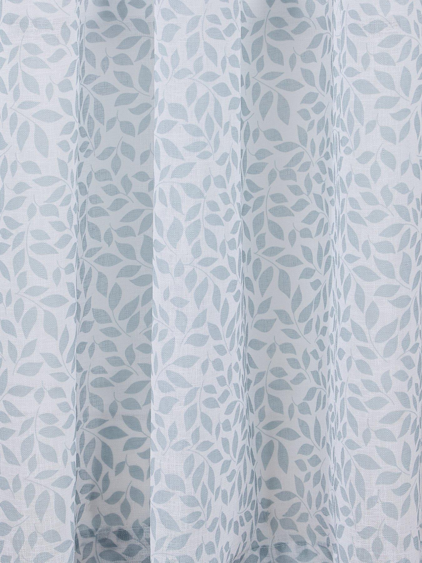Image 3 of 3 of Very Home Leaf Trail Slot Top Voile Curtains