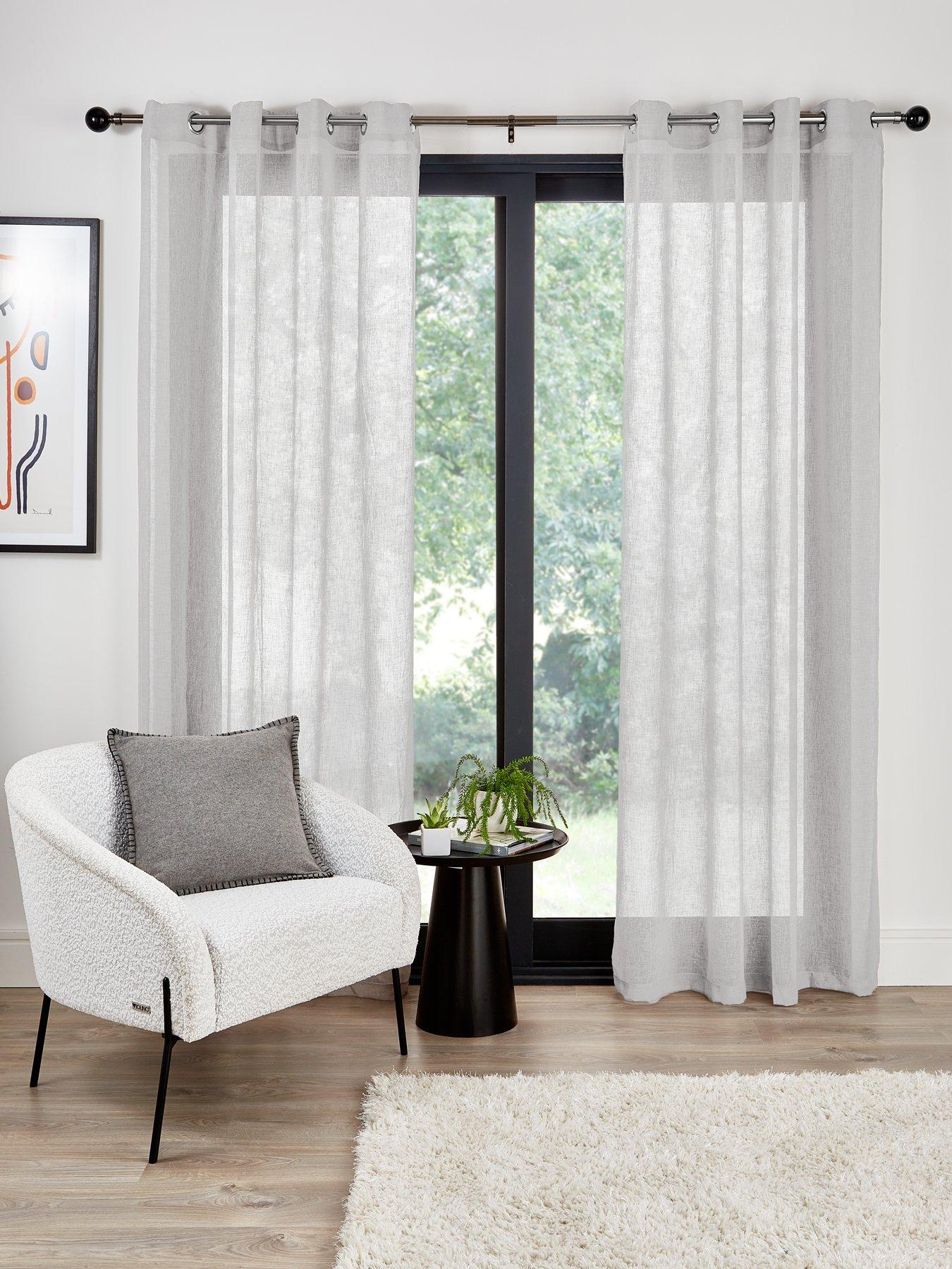 undefined Kos Textured Eyelet Voile Curtains