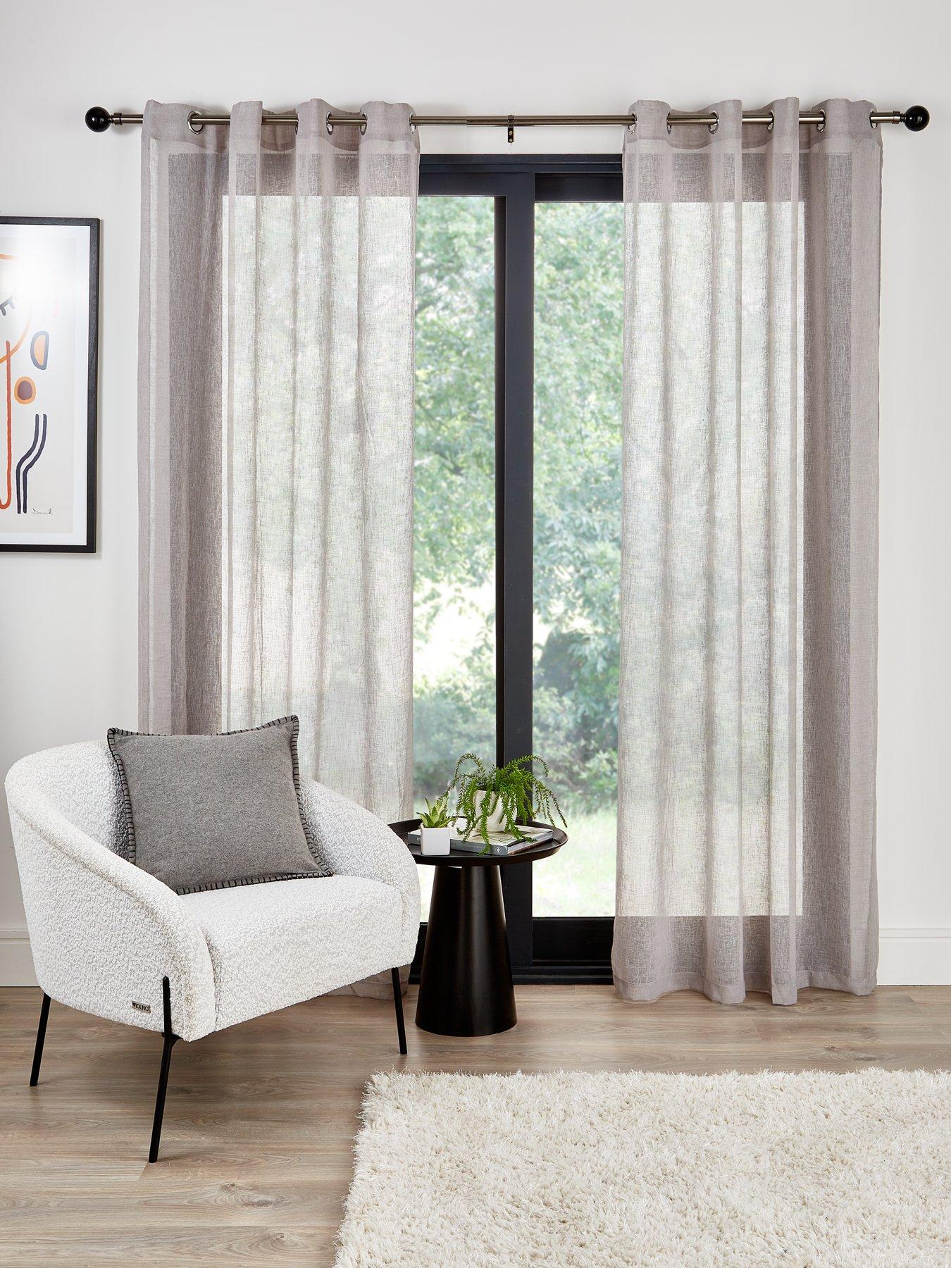 undefined Kos Textured Eyelet Voile Curtains