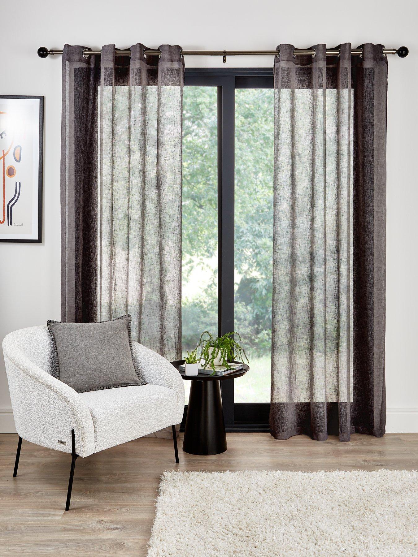 undefined Kos Textured Eyelet Voile Curtains