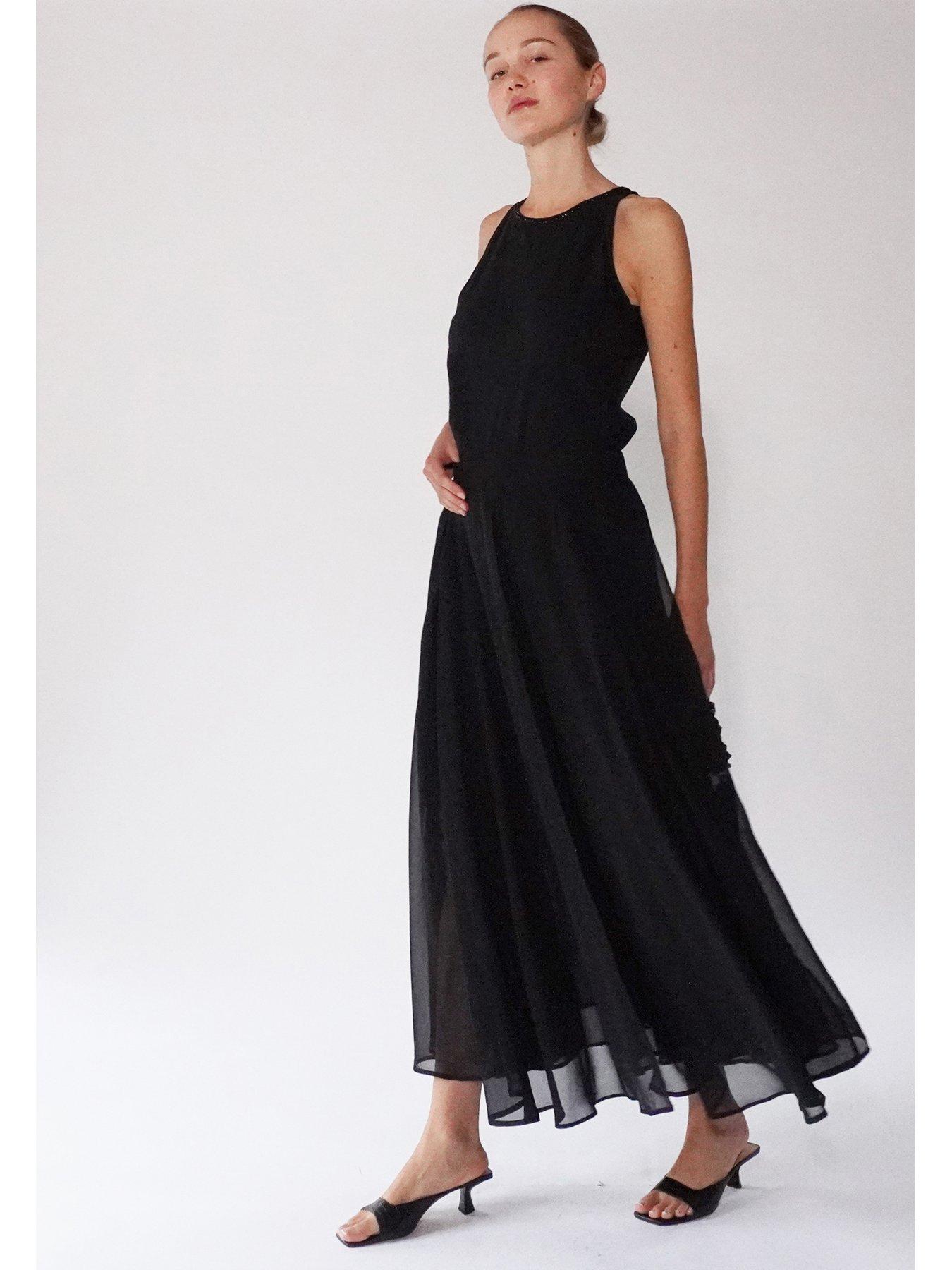 Religion Floaty Sheer Multi Layered Olsen Maxi Skirt Black Very