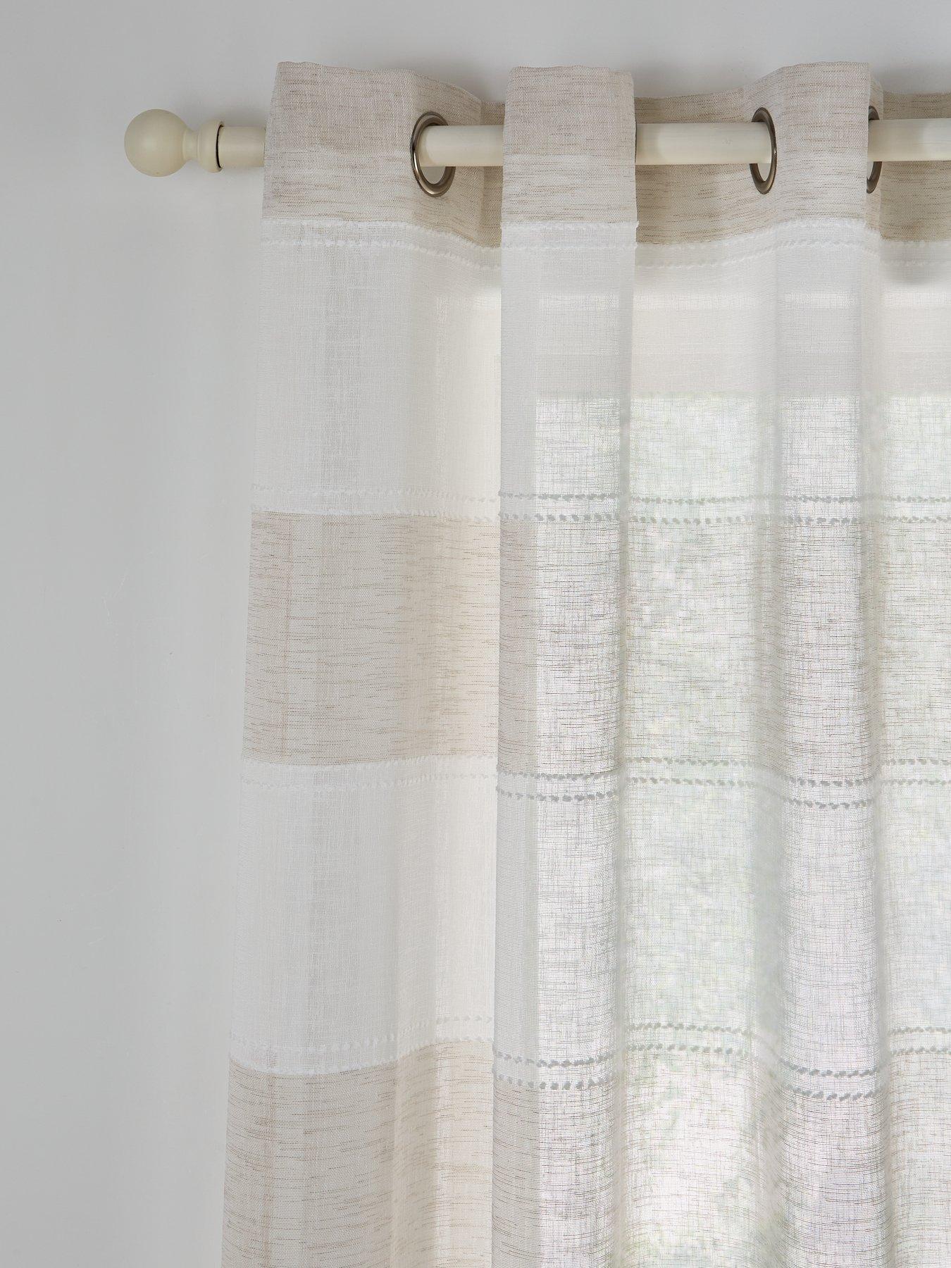 Image 2 of 3 of Very Home Rhodes Eyelet Voile Curtains