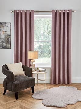 Product photograph of Michelle Keegan Home Victoria Eyelet Curtains from very.co.uk