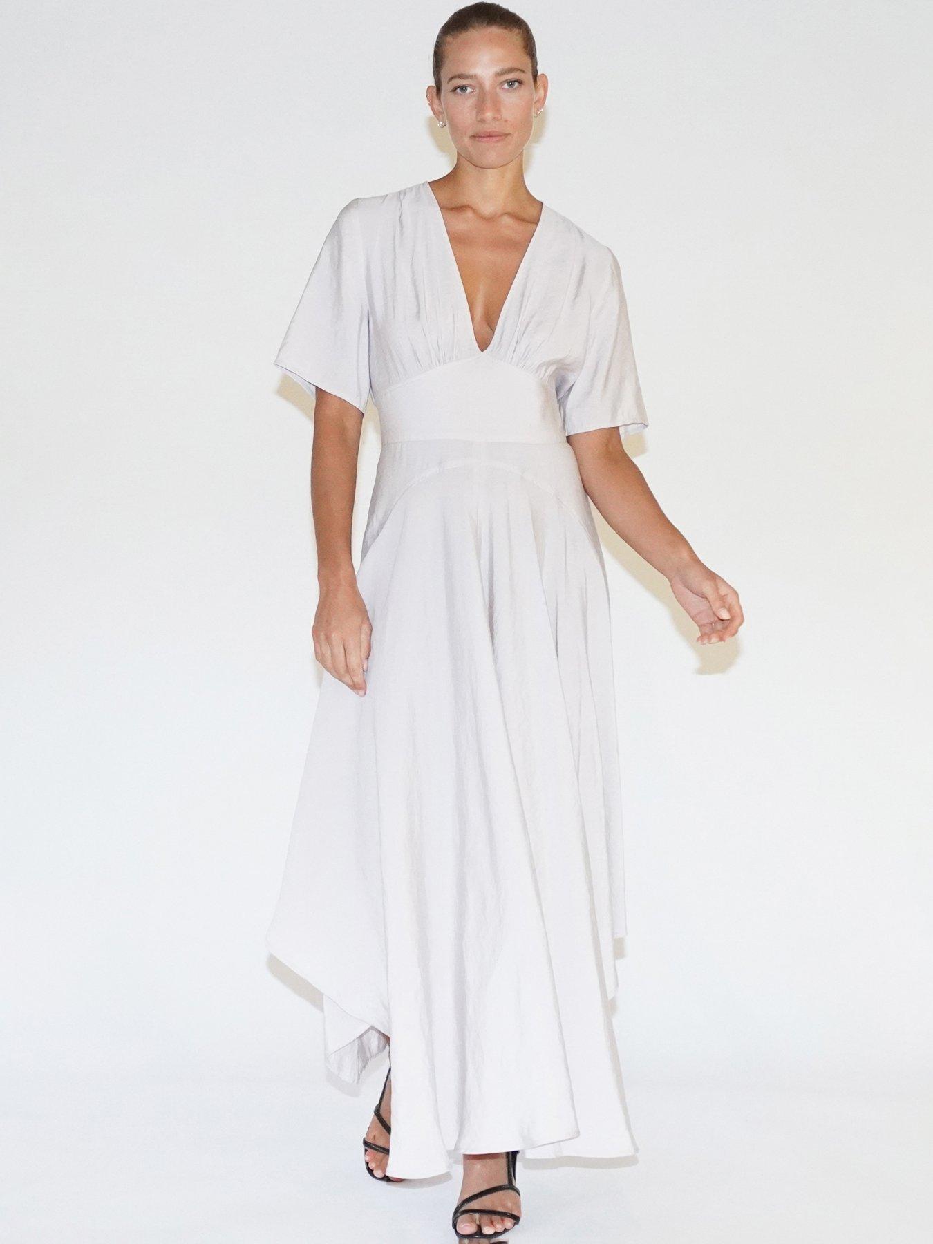 Religion Handkerchief Hem Maxi Dress White Very