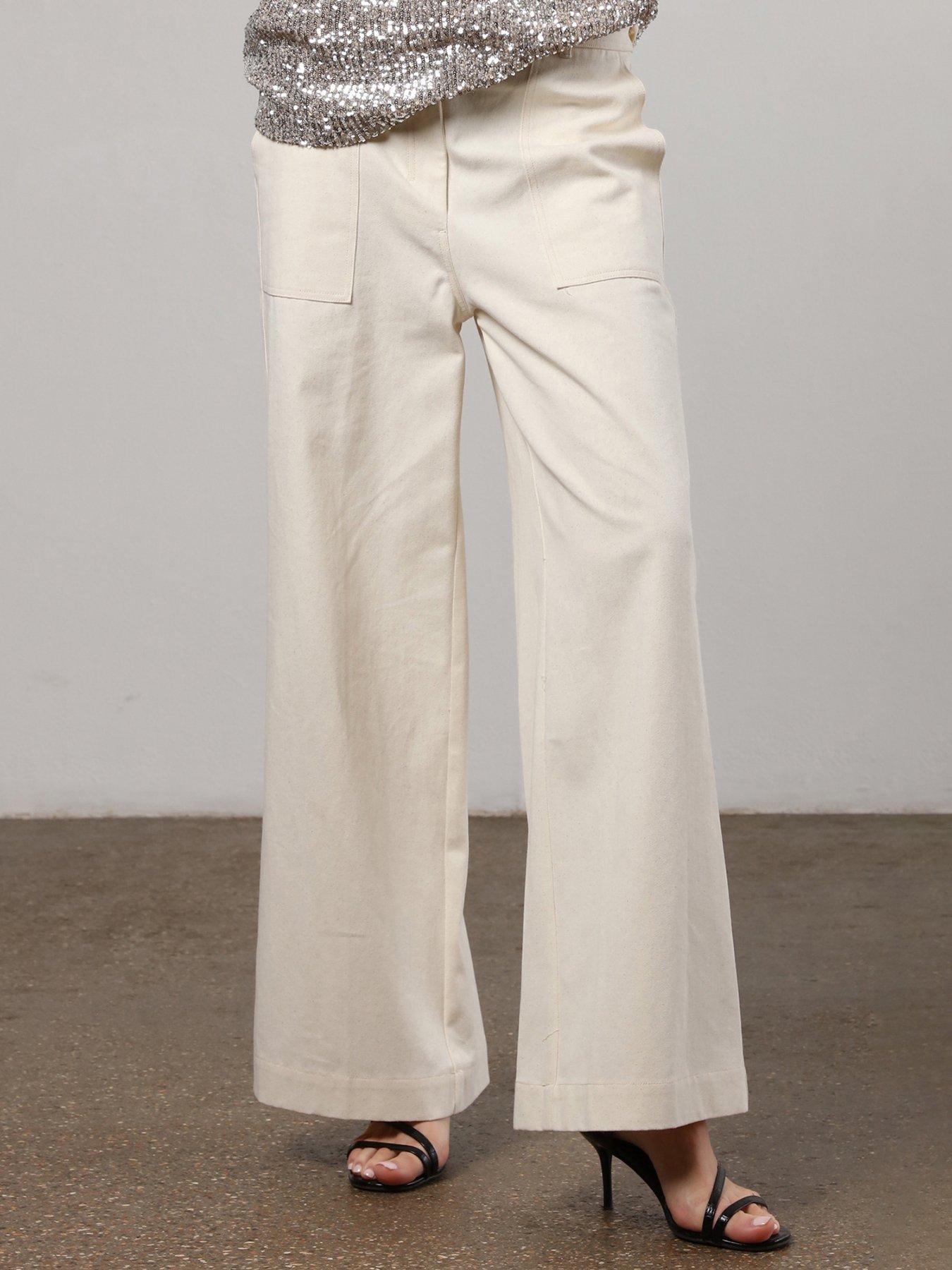 WIDE LEG TROUSER WITH FRONT POCKETS FAITH, LUCK & JUSTICE