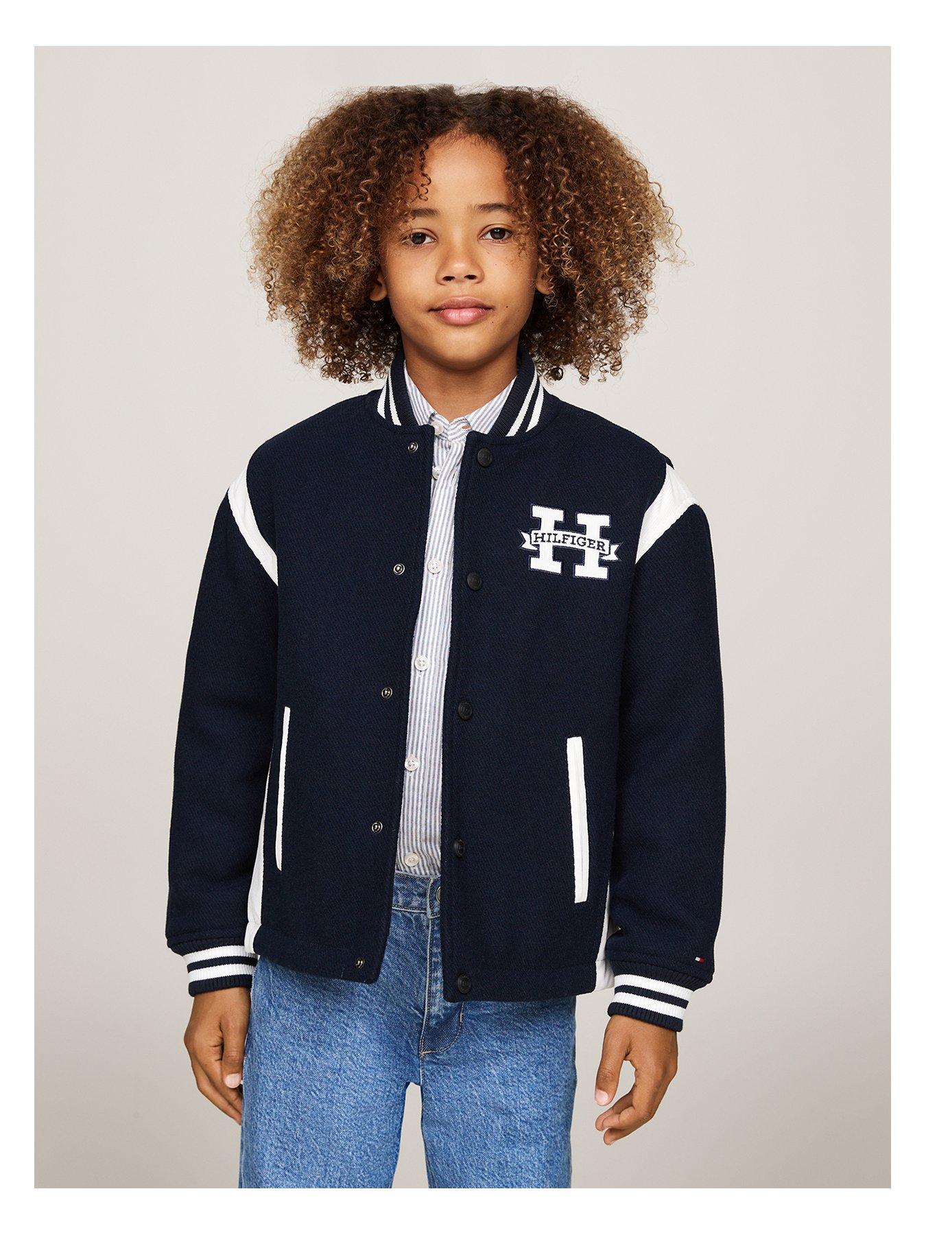 undefined Boys H Padded Bomber Jacket - Navy