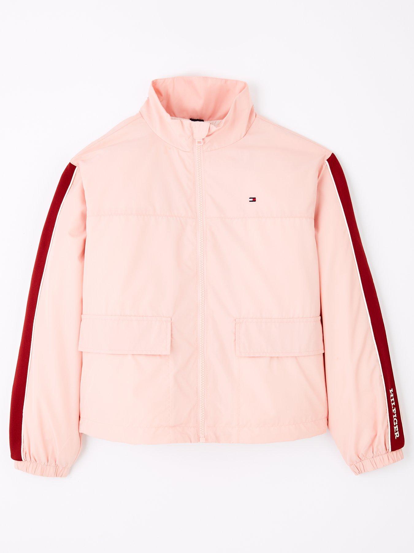 Girls Lightweight Tape Jacket Pink