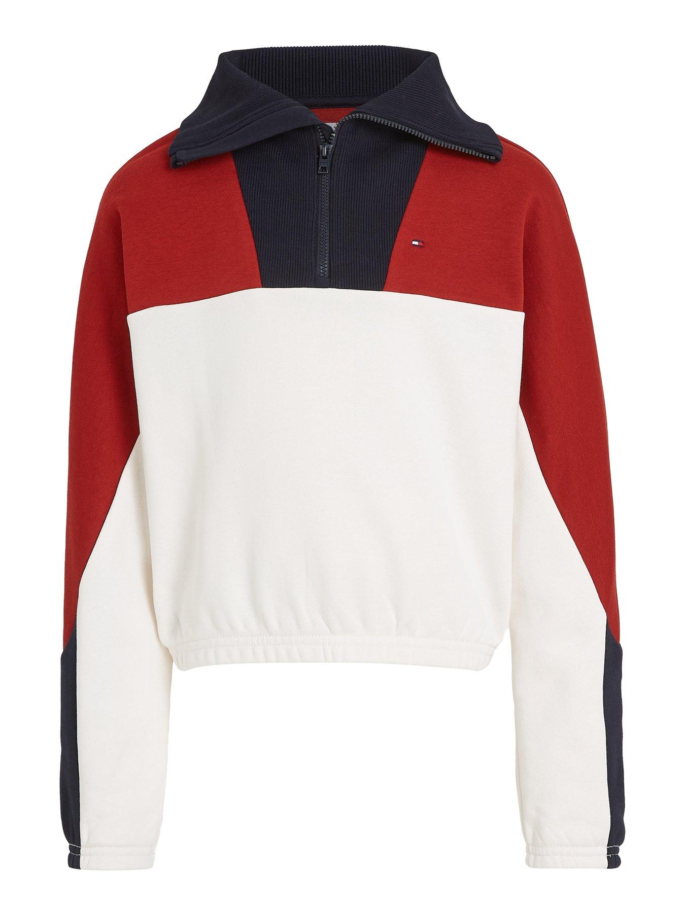 Girls Colourblock Half Zip Sweat Top Multi
