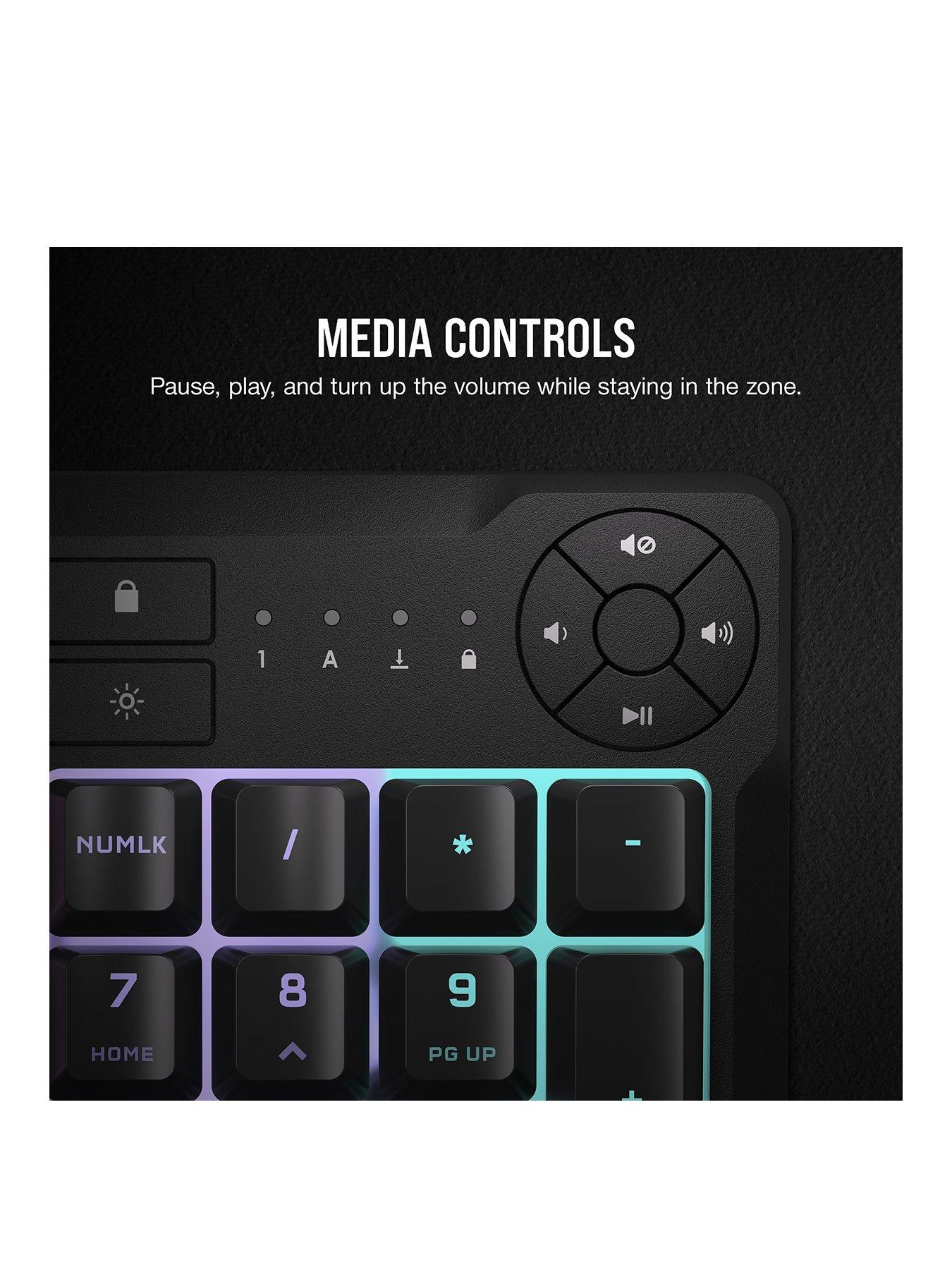 Image 3 of 8 of CORSAIR K55 CORE RGB Gaming Keyboard - Black