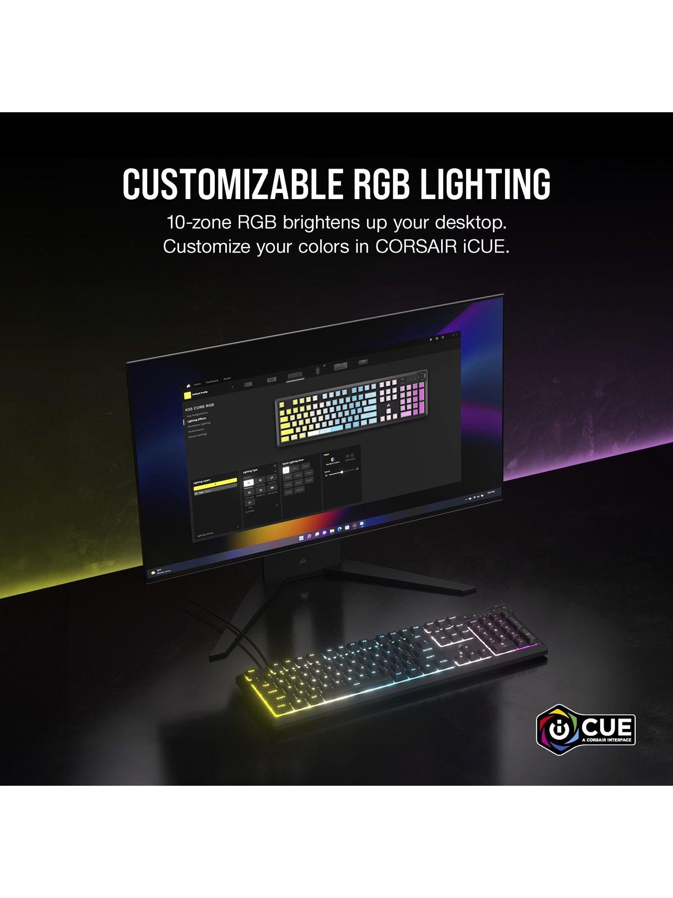 Image 5 of 8 of CORSAIR K55 CORE RGB Gaming Keyboard - Black