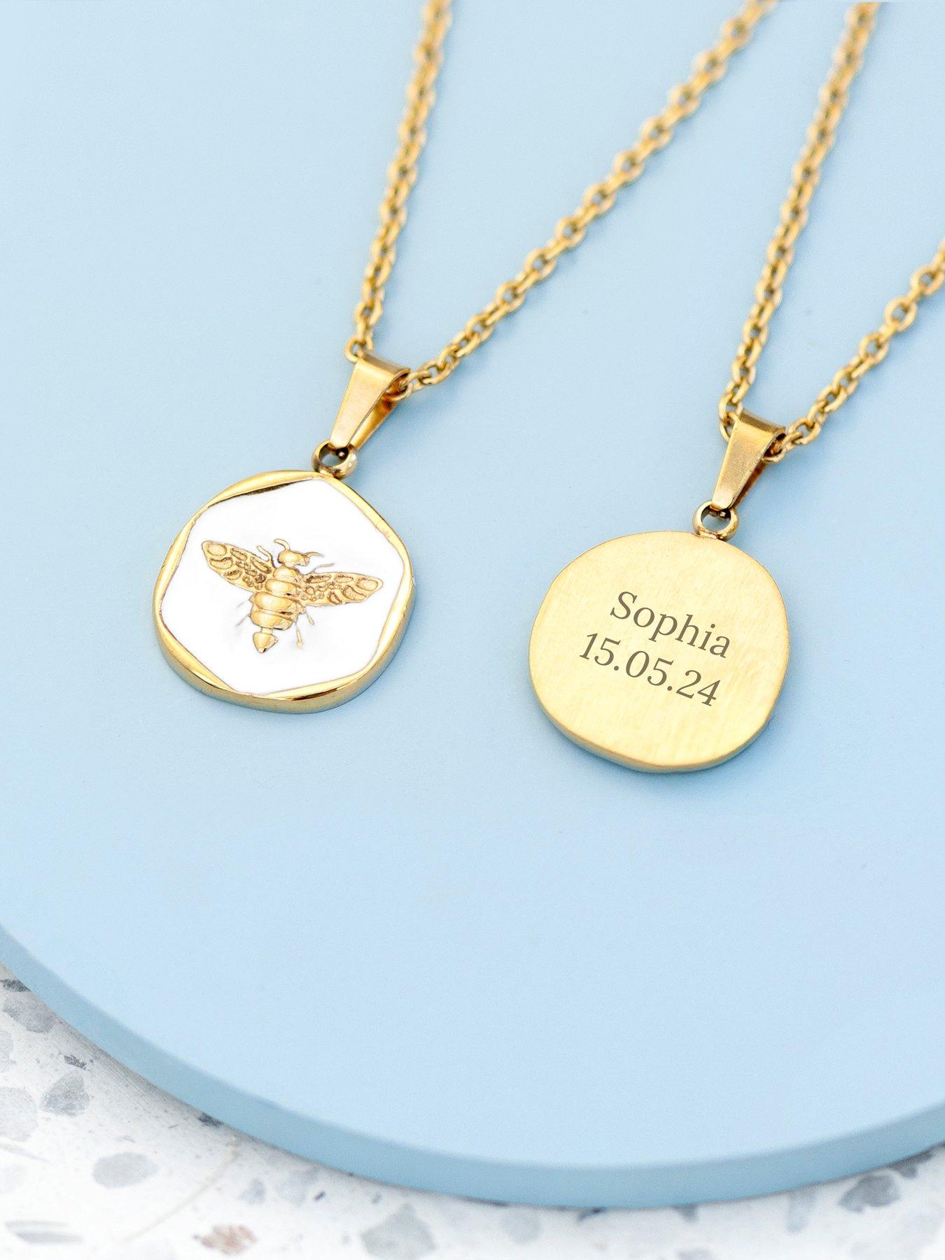 Image 4 of 7 of Treat Republic Personalised Honey Bee Pendant and Necklace