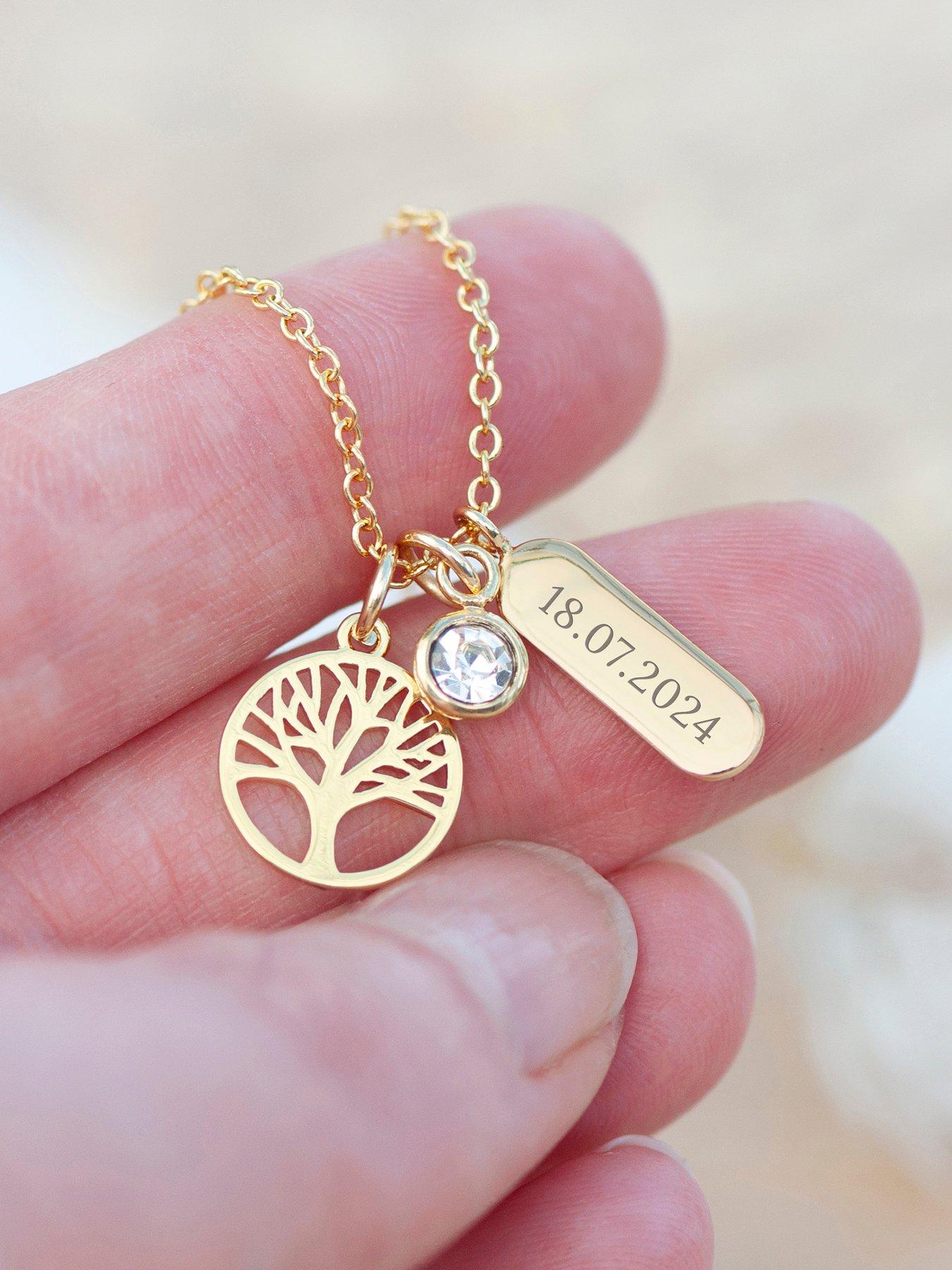 Treat Republic Personalised Tree of Life Charms Necklace | Very