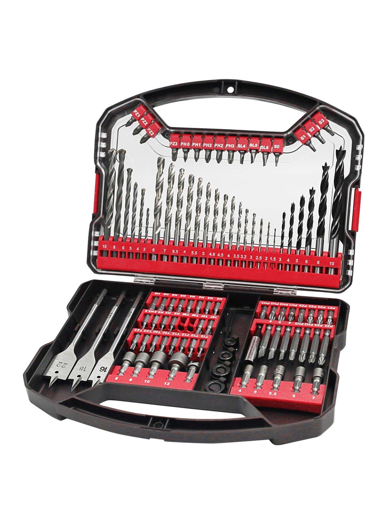 Product photograph of Hilka Tools 101 Pce Drill Bit And Accessory Kit from very.co.uk