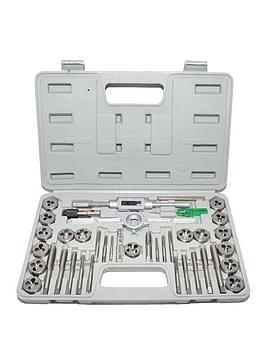 Product photograph of Hilka Tools 40 Pce Alloy Steel Tap Die Set from very.co.uk