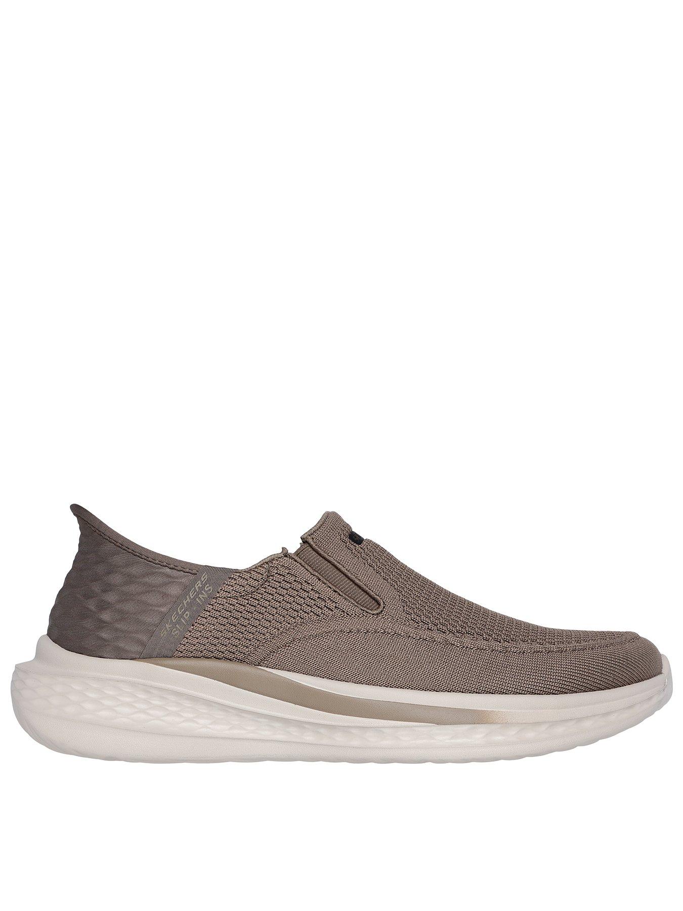 undefined Slip-Ins Slade Dual Gore Trainers - Taupe Knitted Mesh