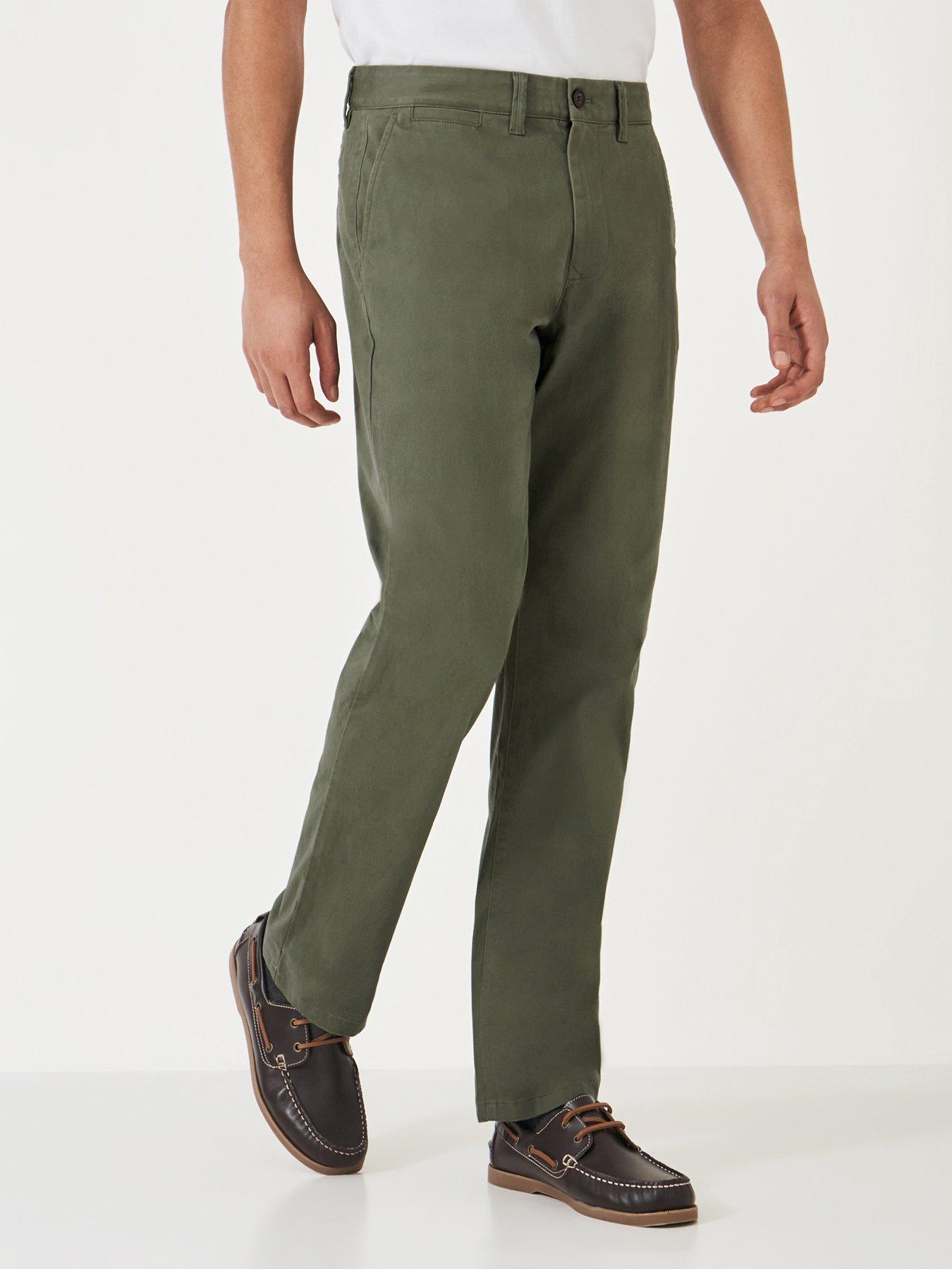 undefined Straight Fit Chinos - Dark Green