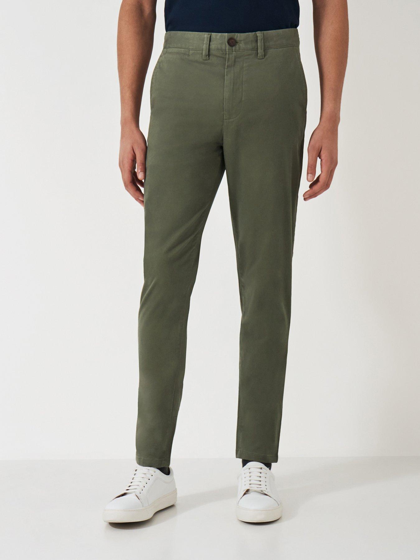 undefined Slim Fit Chinos - Dark Green