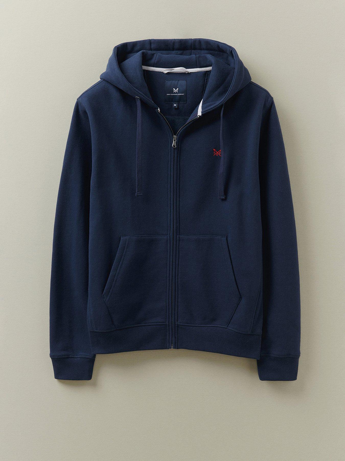 Image 4 of 4 of Crew Clothing Crossed Oars Zip Through Hoodie - Navy