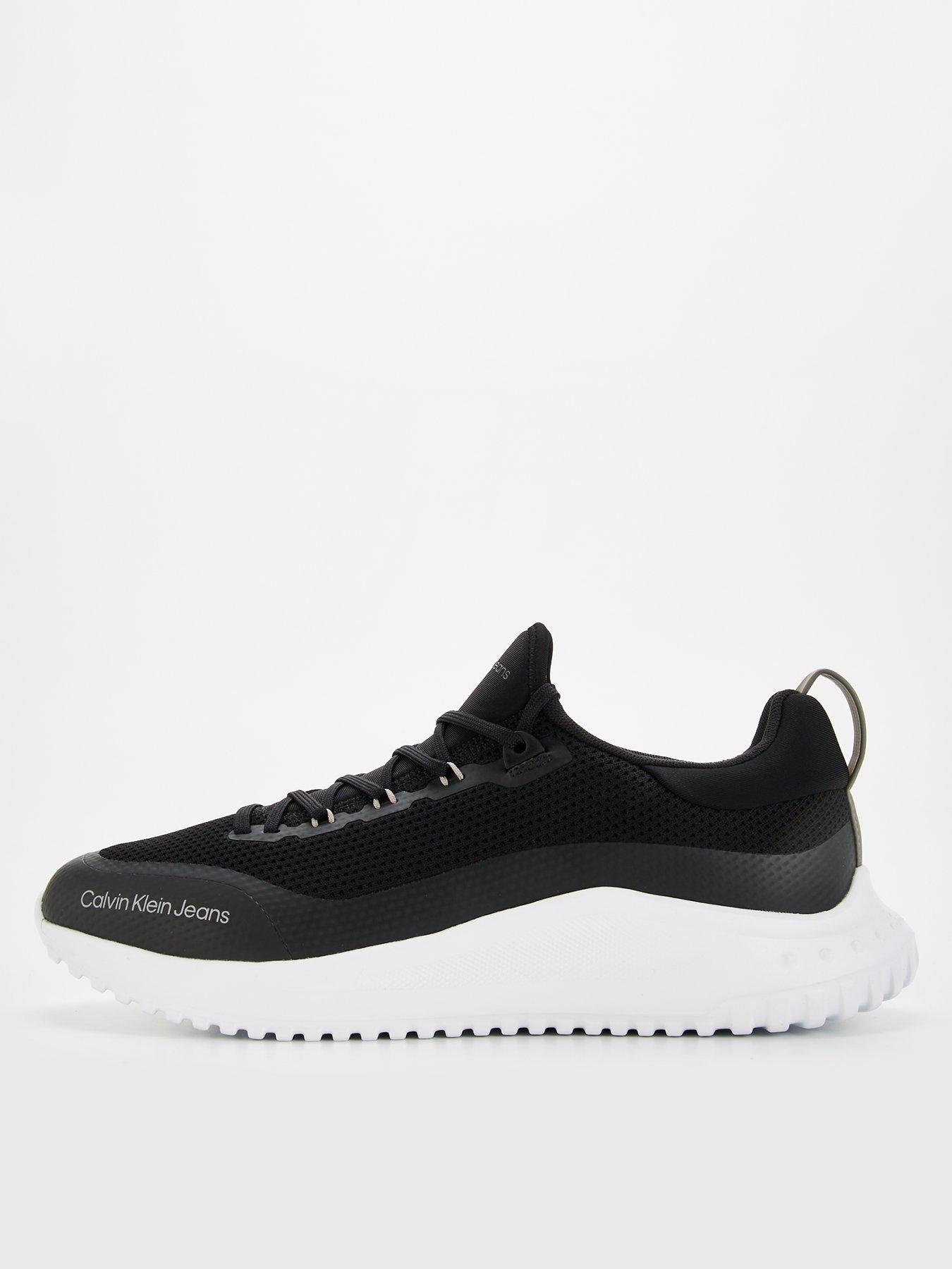 calvin klein jeans eva sock lace knitted runner - black/white, black/white, size 41, men