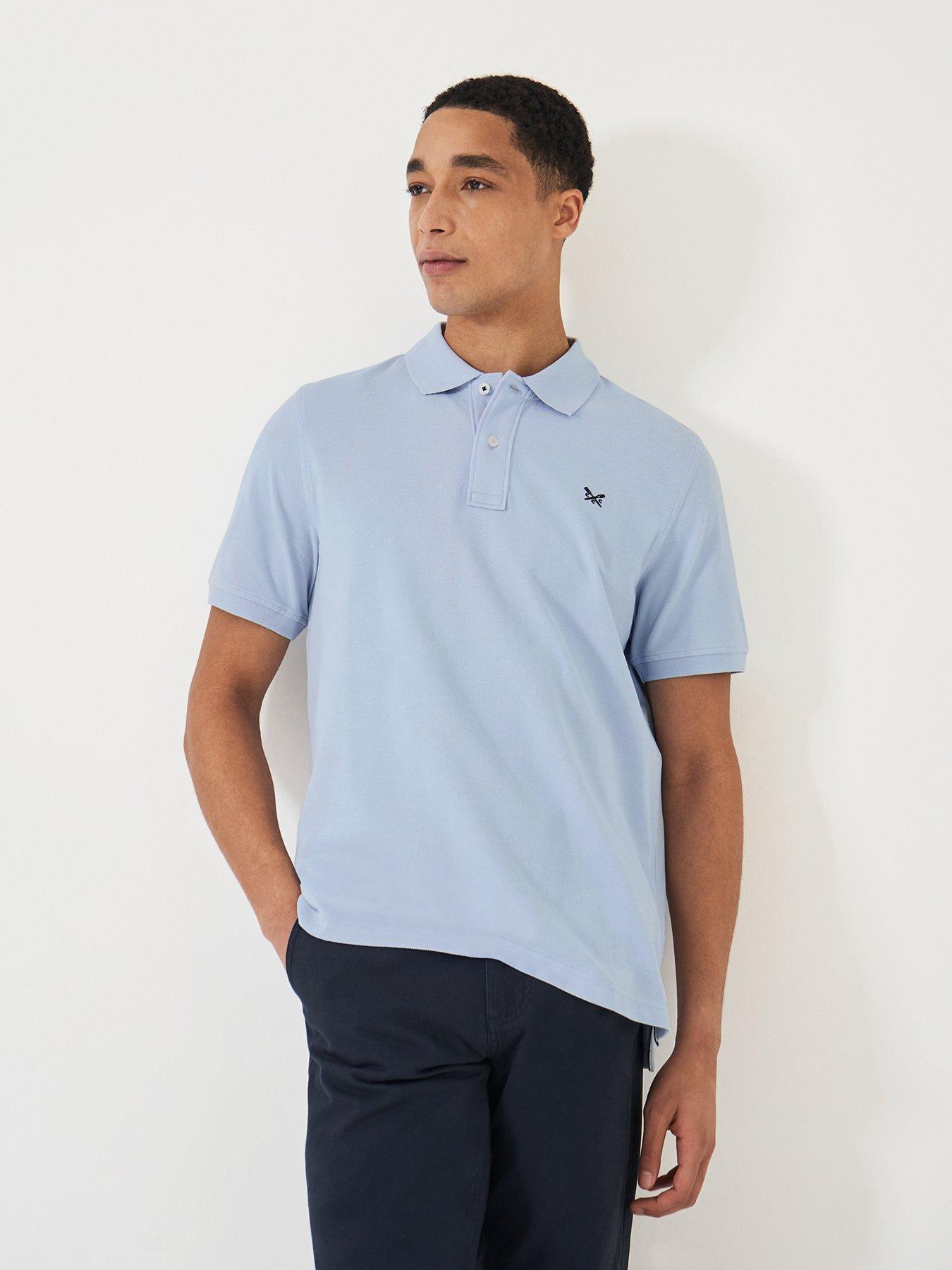 undefined Classic Pique Polo Shirt - Light Blue