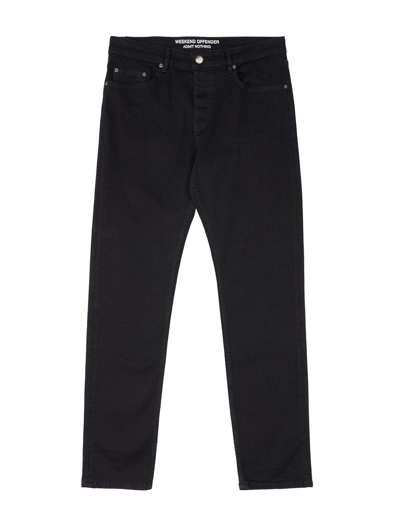 Image 3 of 6 of Weekend Offender Tapered Fit Jeans - Black