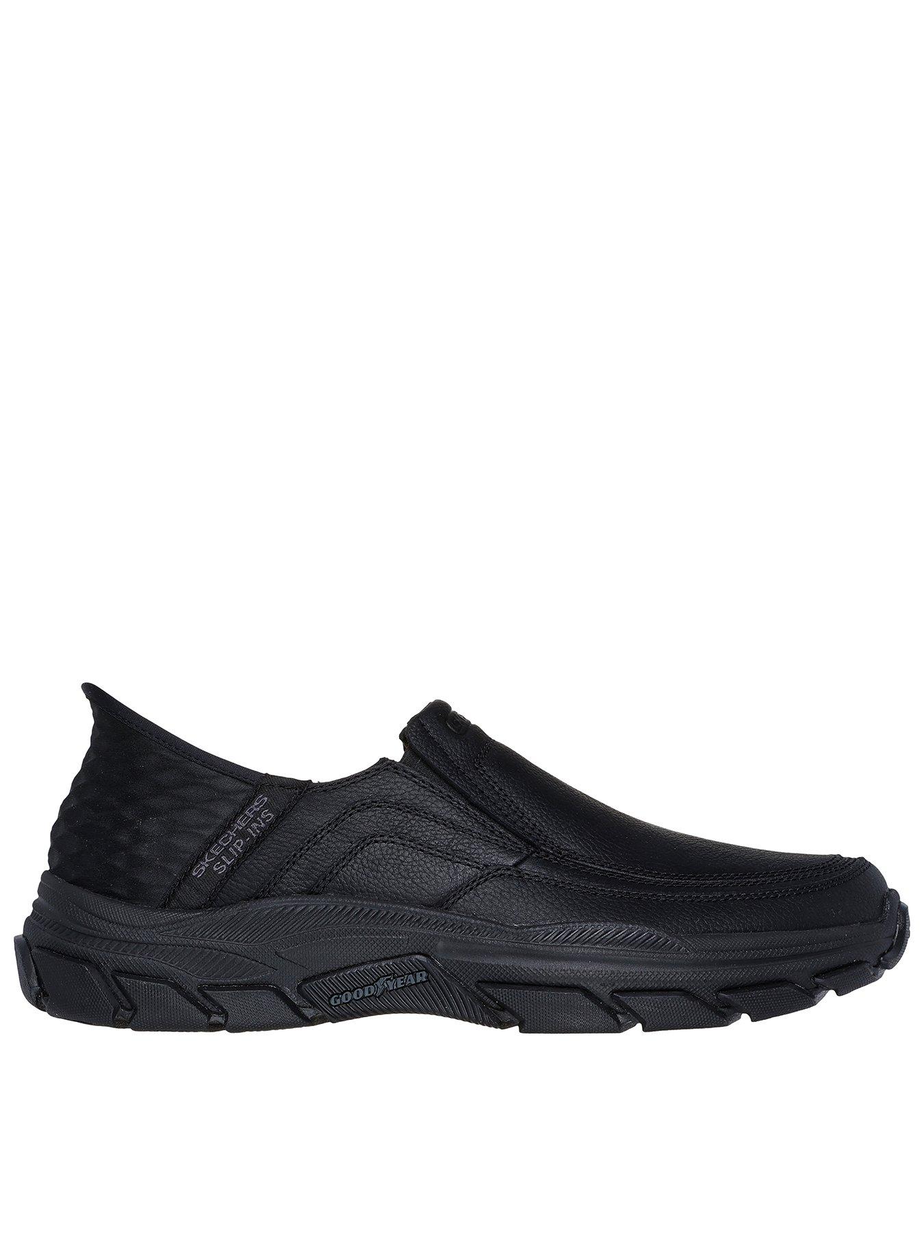 Skechers Respected Slip-Ins Casual Slip On Shoes - Black Leather