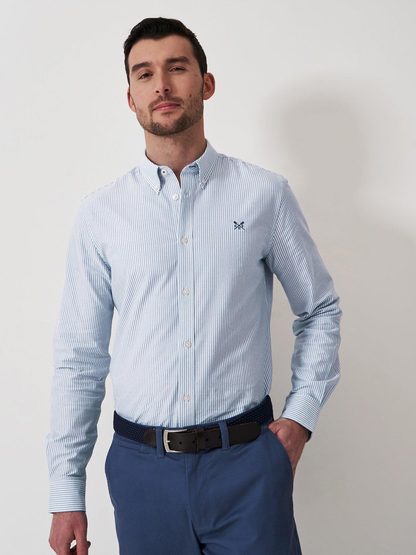 undefined Oxford Stripe Shirt - Blue