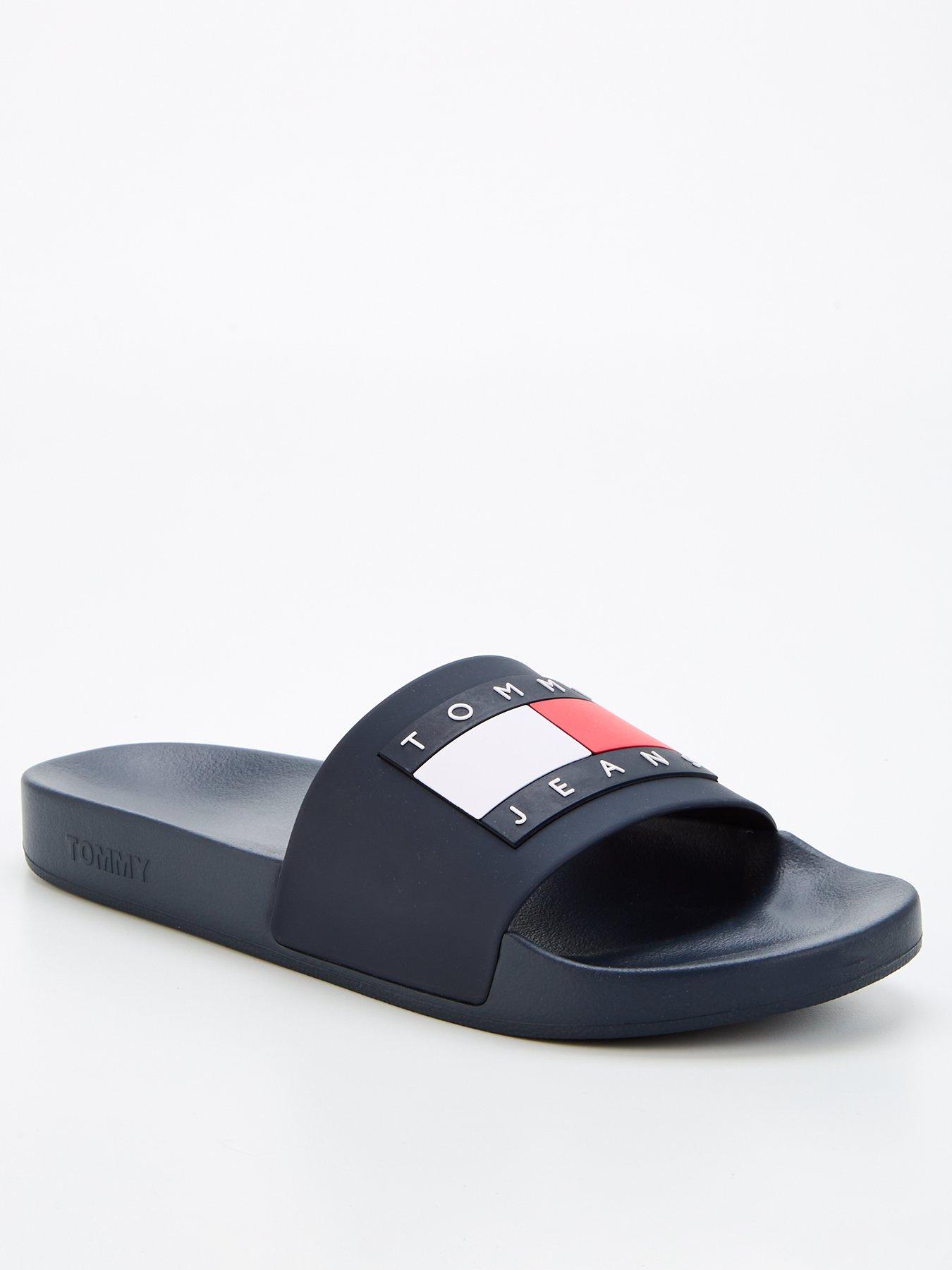 Tommy Jeans Flag Logo Pool Slide - Navy