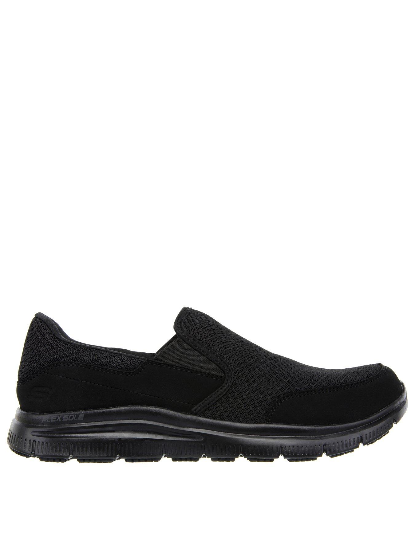Skechers Work Relaxed Fit Flex Advantage Slip Resistant Trainers - Black