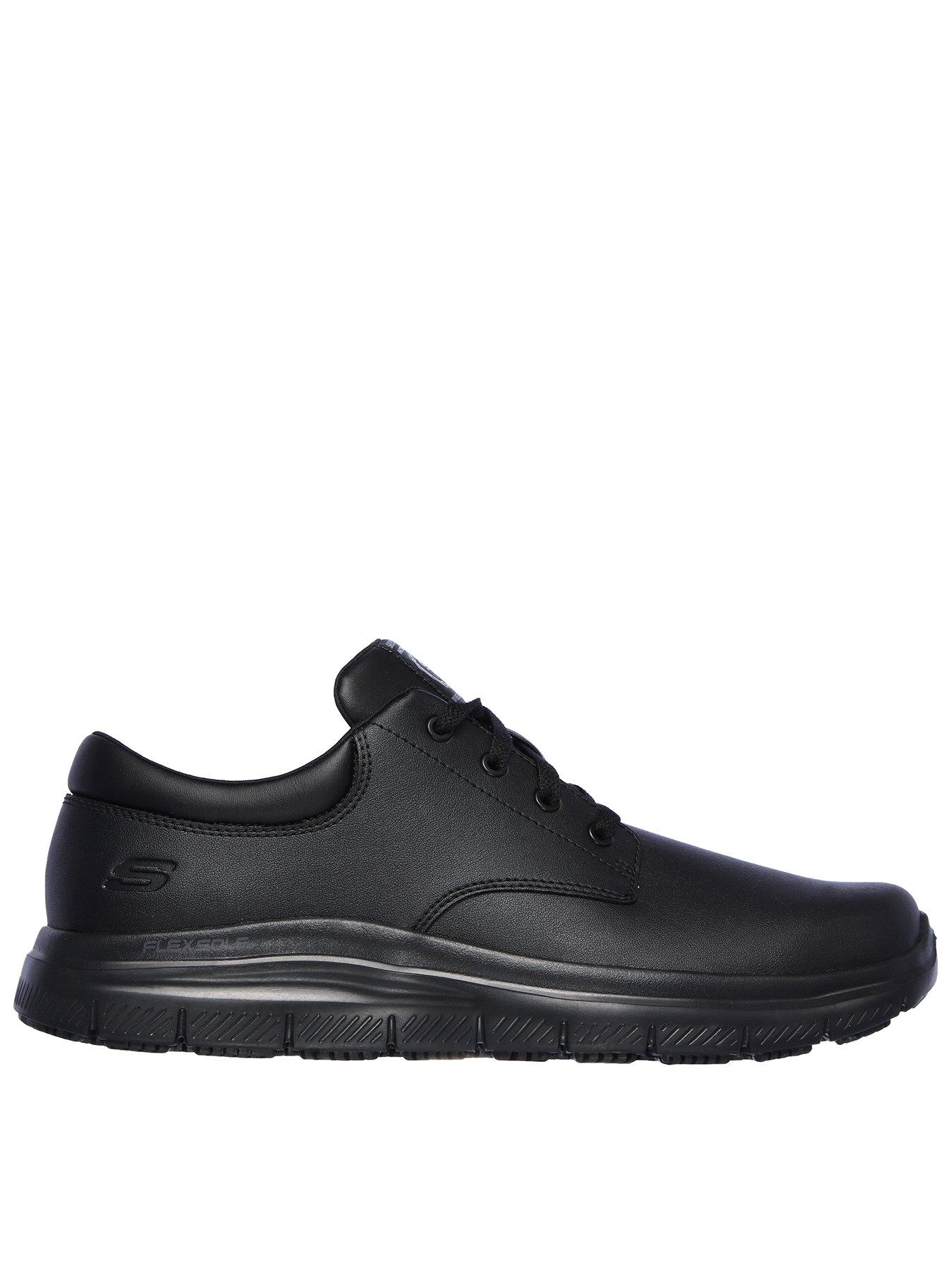 Image 1 of 5 of Skechers Work Relaxed Fit Flex Advantage Slip Resistant Trainers - Black