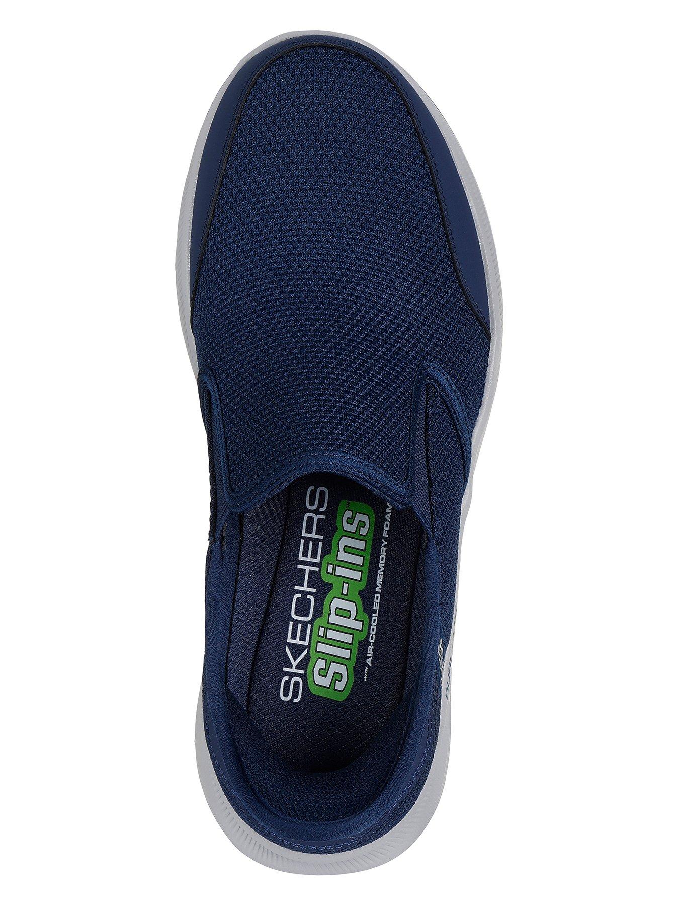 Image 3 of 5 of Skechers Slip-Ins Equalizer Relaxed Fit Trainers - Navy Mesh