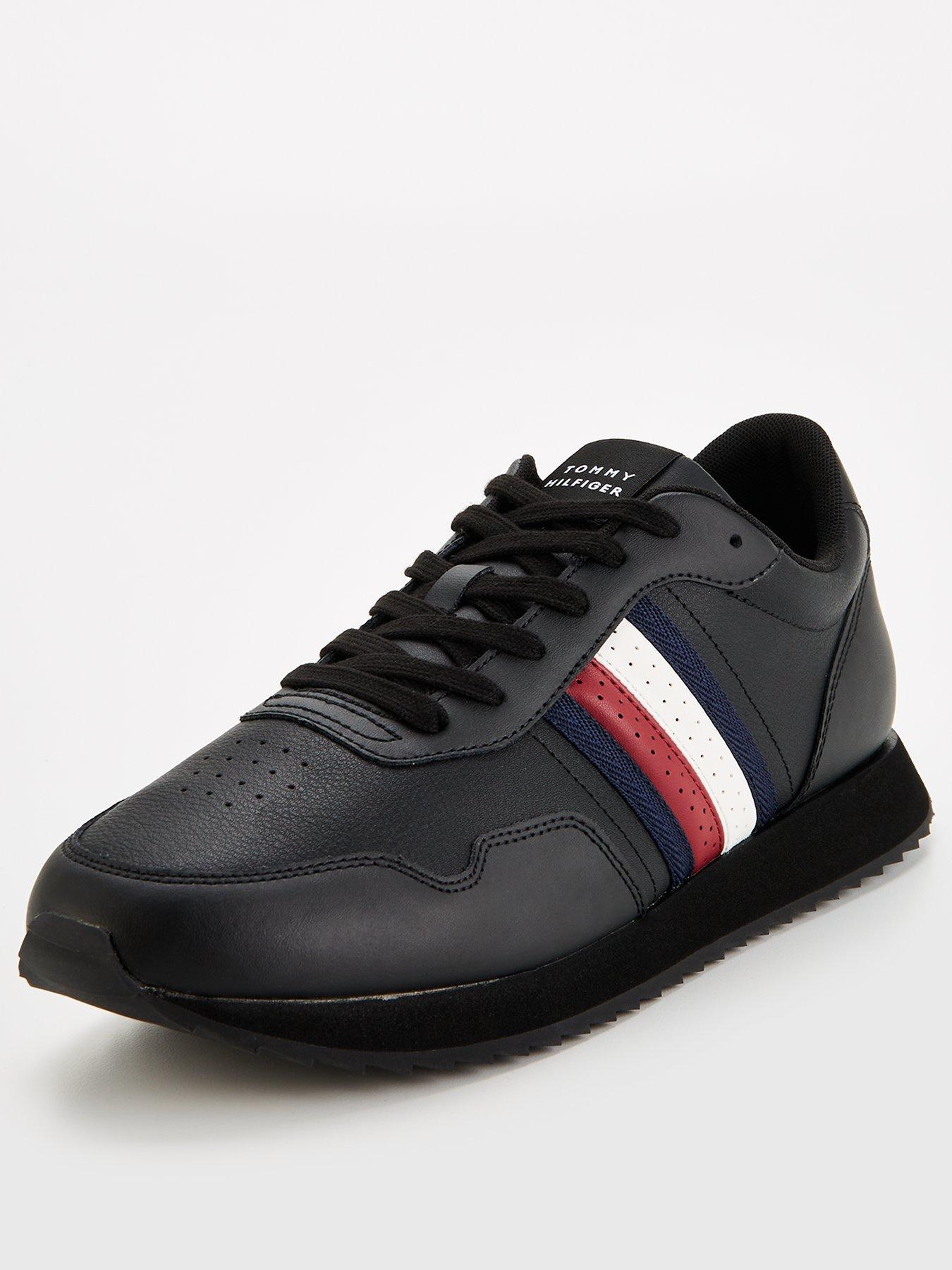 Tommy Hilfiger Evo Leather Mix Essential Runner Black Very
