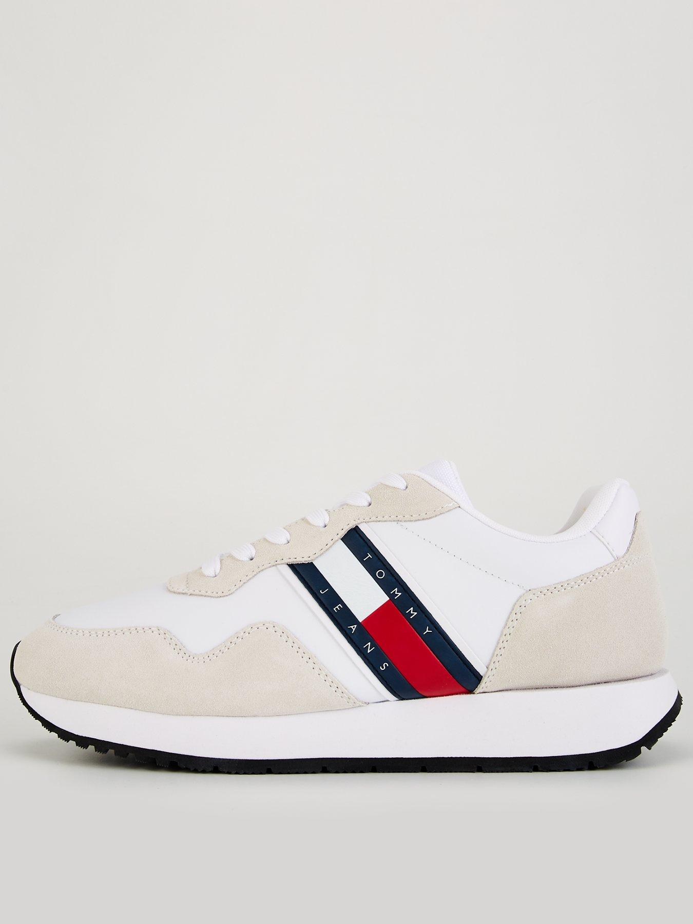 tommy jeans flag stripe modern runners - white, white, size 41, men