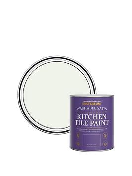 Product photograph of Rust-oleum Satin Finish Kitchen Tile Paint In Steamed Milk Ndash 750 Ml Tin from very.co.uk
