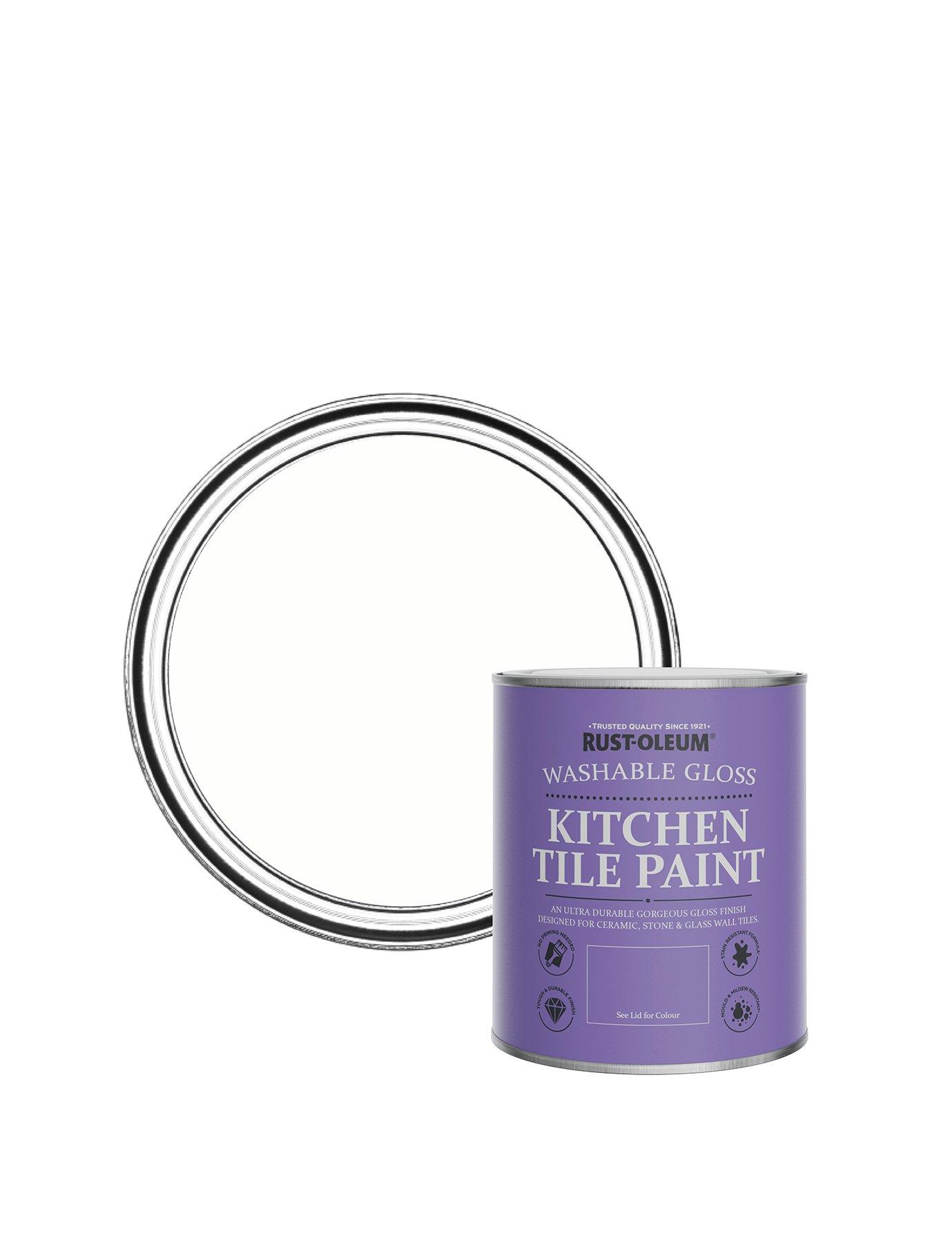 Product photograph of Rust-oleum Kitchen Tile Gloss Chalk White 750ml from very.co.uk