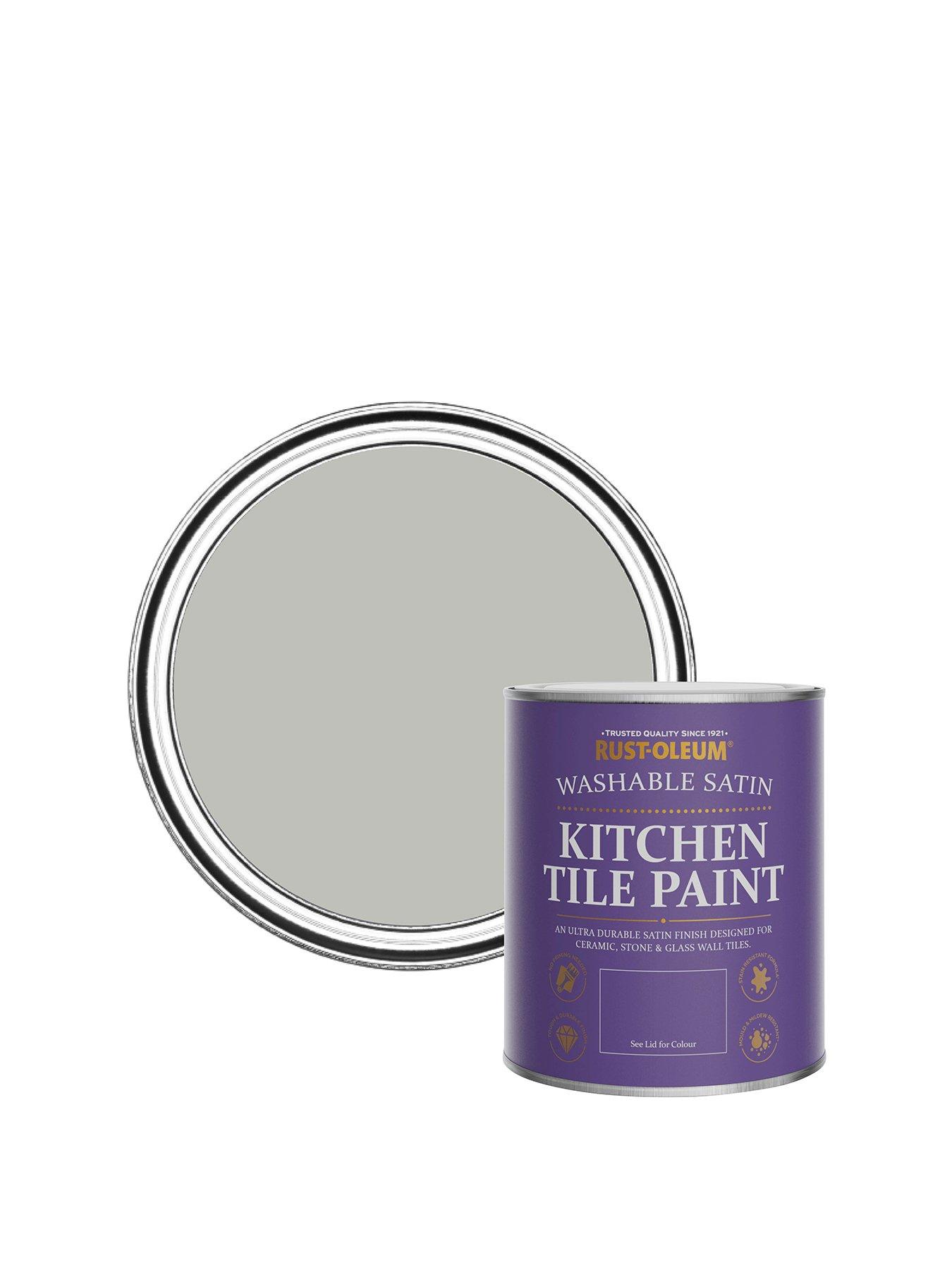 undefined Satin Finish Kitchen Tile Paint in Flint – 750 ml Tin