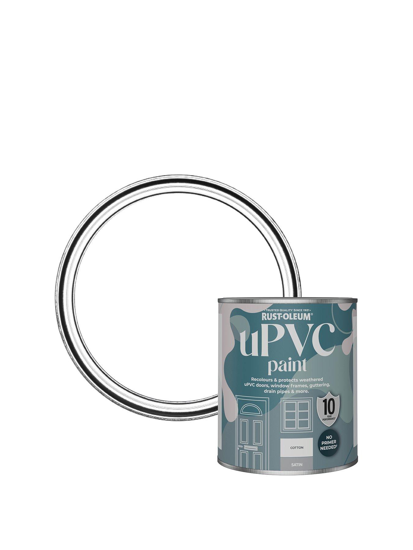 Product photograph of Rust-oleum Satin Finish Upvc Paint - Cotton from very.co.uk