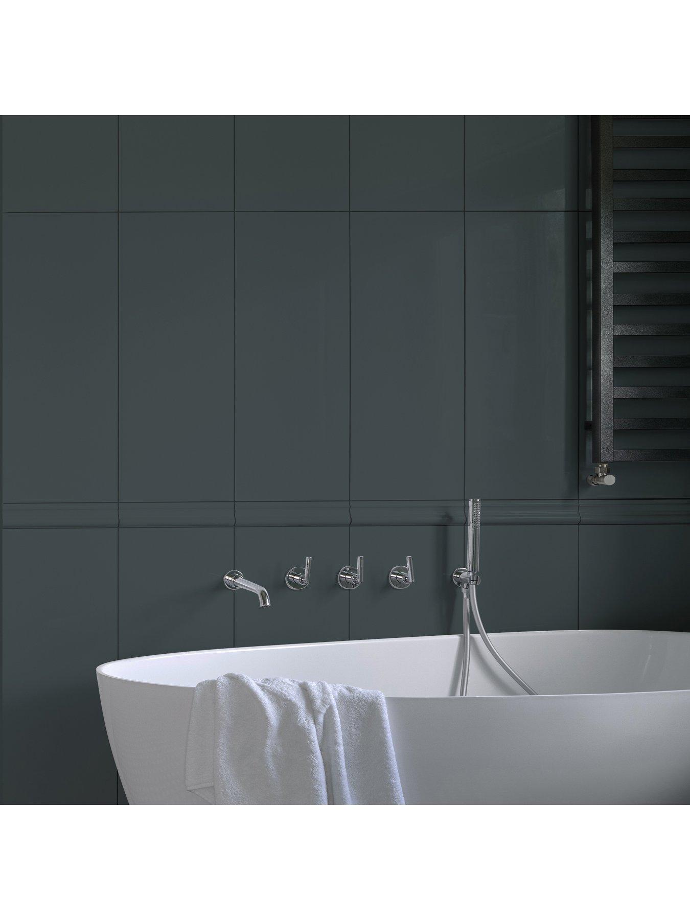 Image 5 of 7 of Rust-Oleum Satin Finish Bathroom Tile Paint - Black Sand