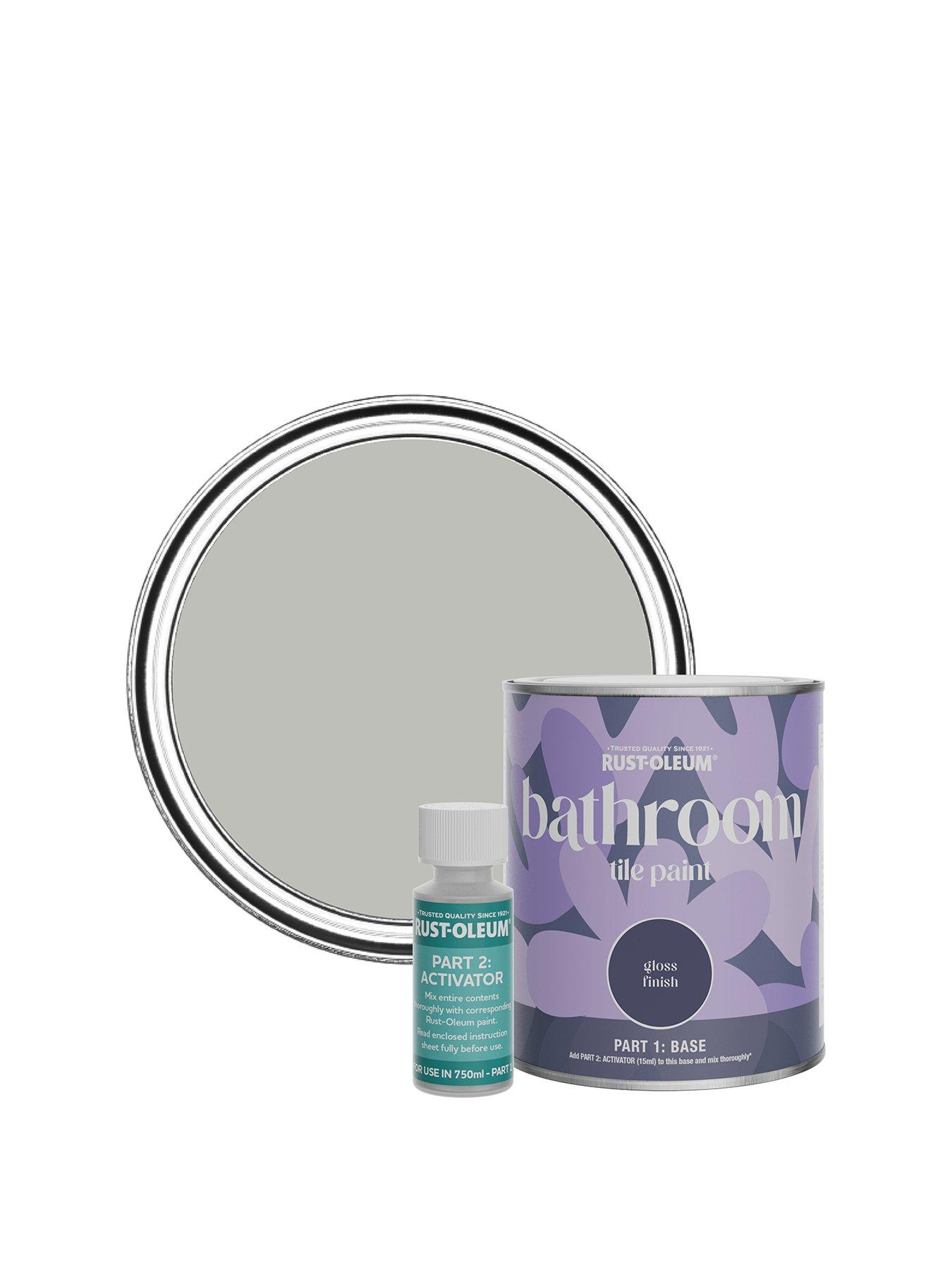 undefined loss Finish Bathroom Tile Paint - Flint