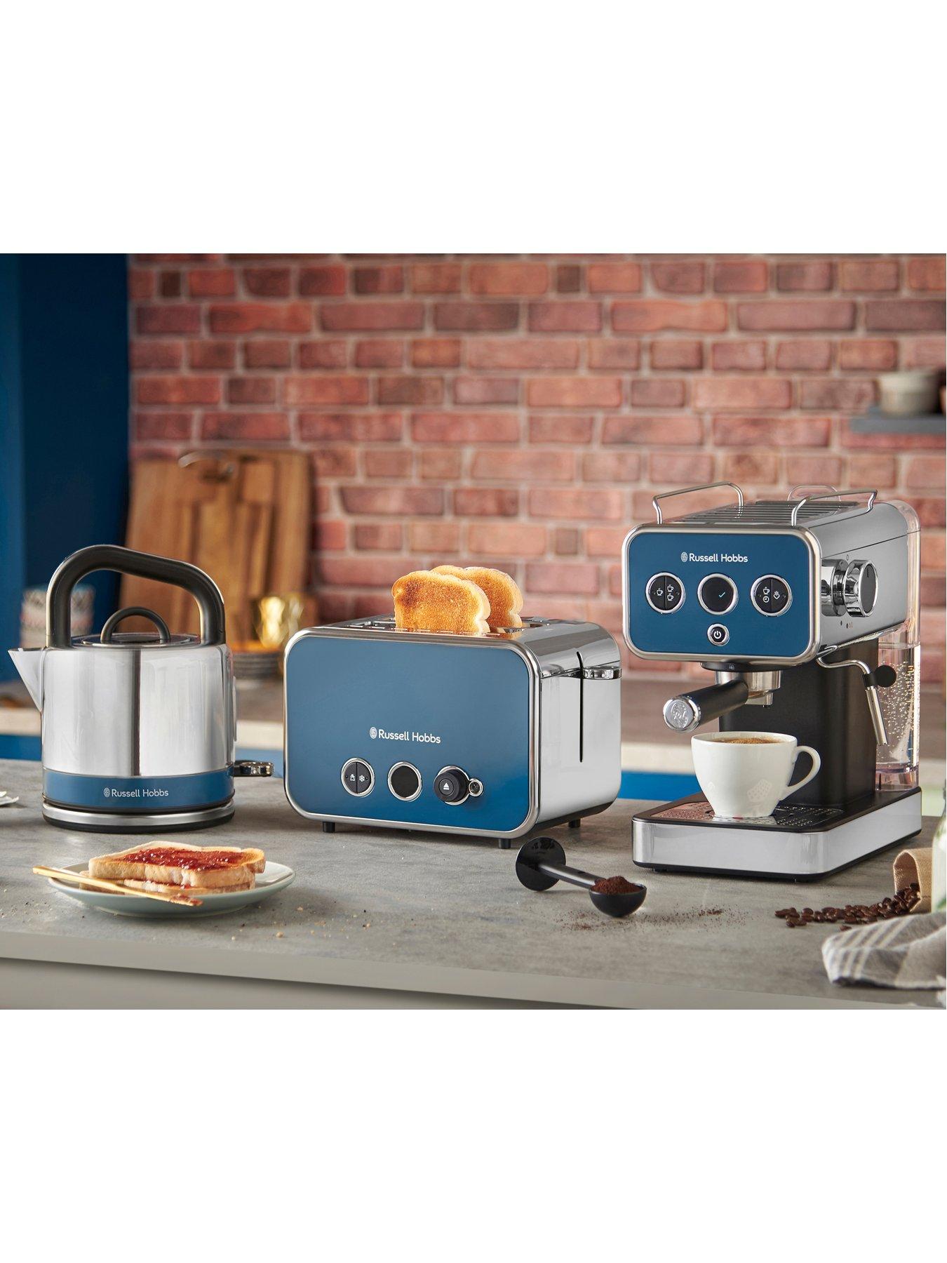 Russell Hobbs Nexus Silver Kettle and Silver 2 Slice Toaster main image 1