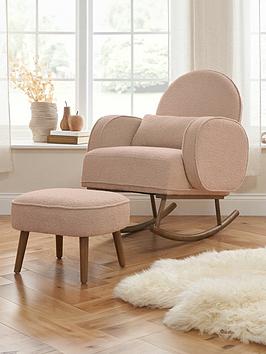 Product photograph of Tutti Bambini Micah Nursing Chair - Boucle Blush from very.co.uk