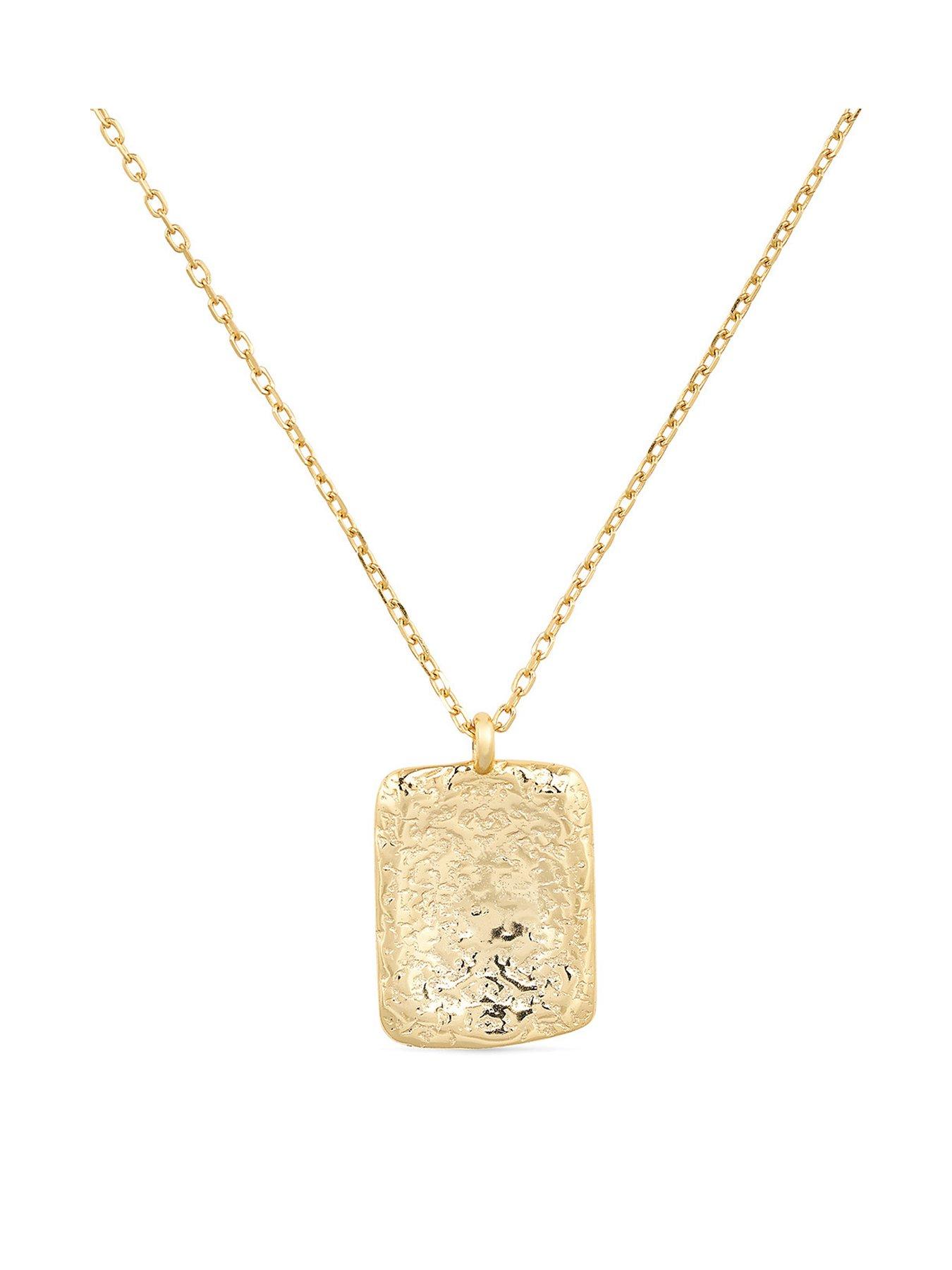 undefined Chunky 18K Plated Gold Coin Medallion Necklace