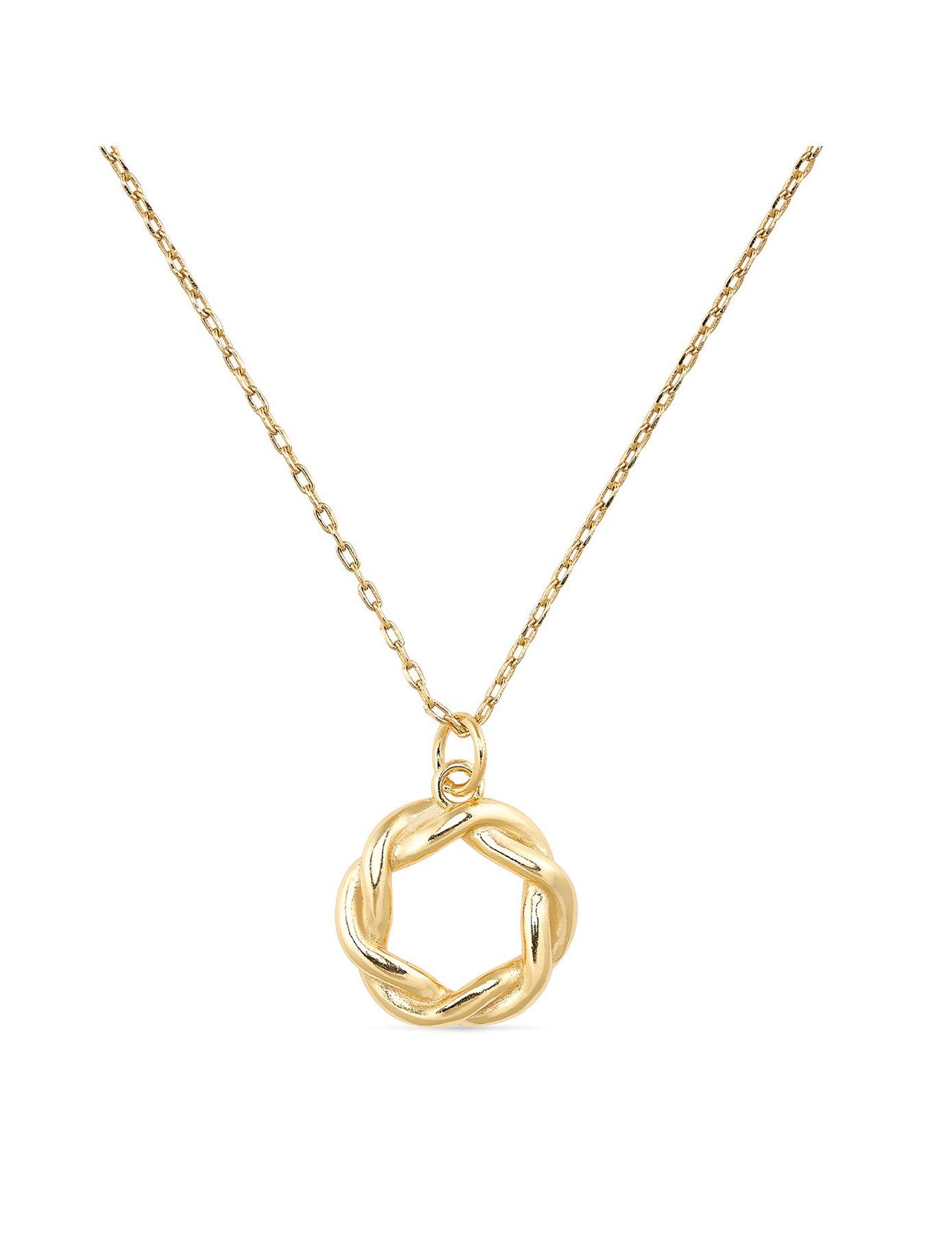 undefined 14K Gold Plated Circle Necklace