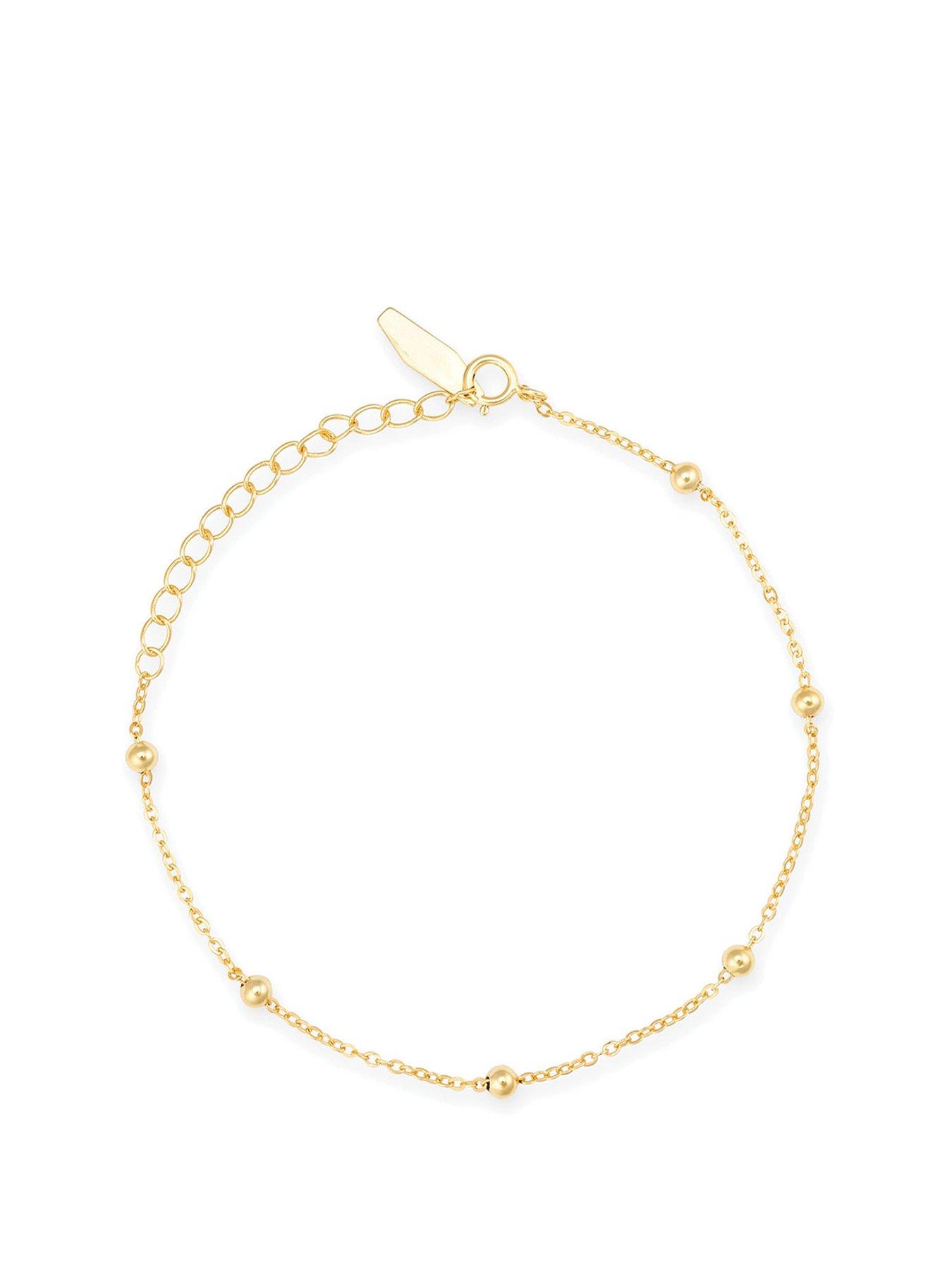 undefined Dainty 14K Gold Plated Beaded Bracelet
