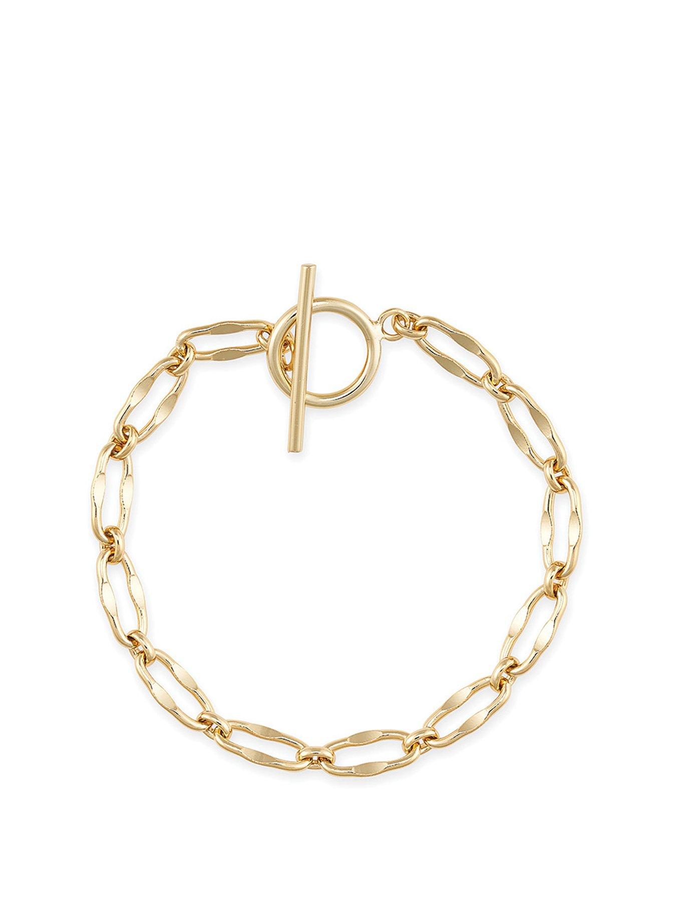 Chunky 14K Gold Chain Bracelet