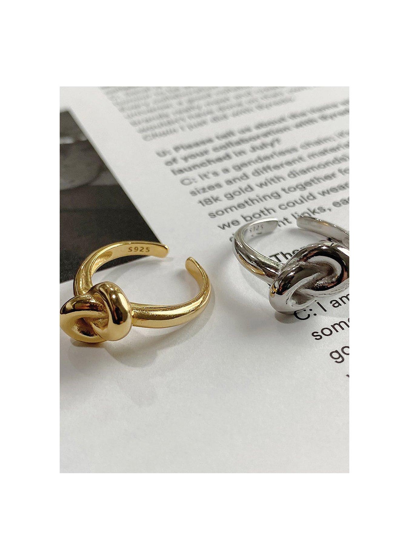Image 3 of 8 of Elk & Bloom Sterling Silver Knot Ring