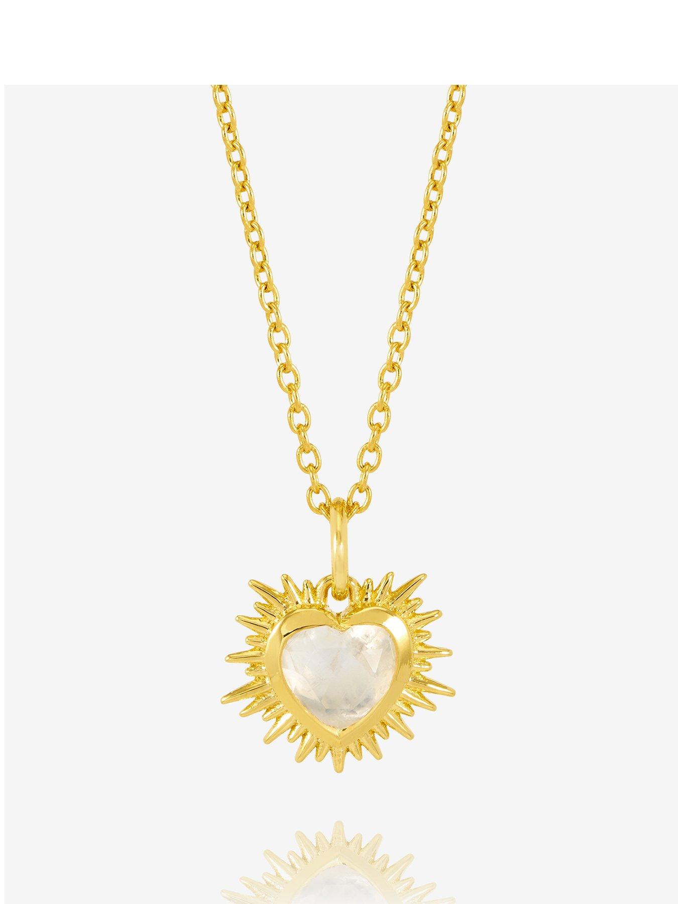 undefined Personalised Electric Love Birthstone Heart Necklace