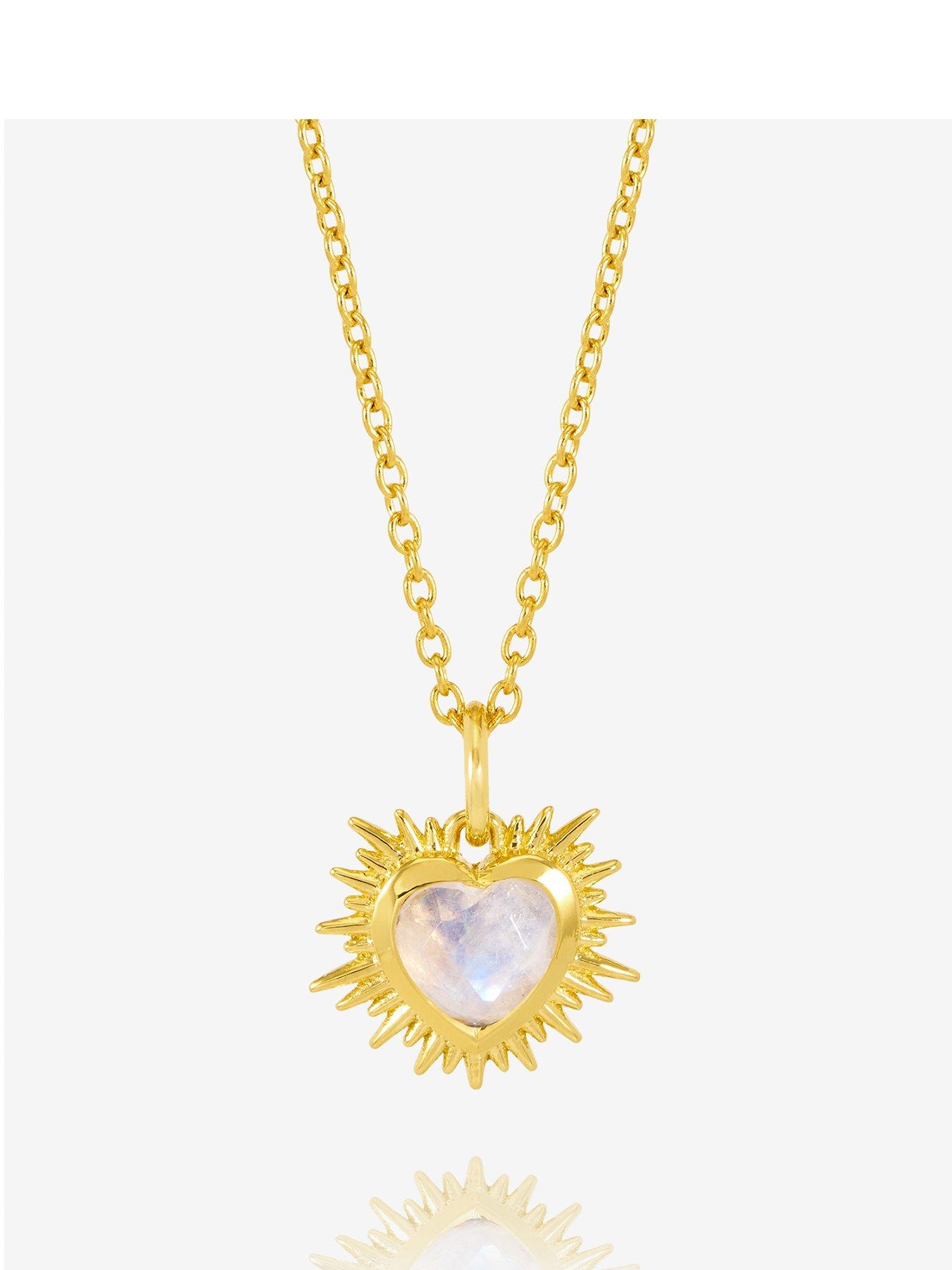 undefined Personalised Electric Love Birthstone Heart Necklace