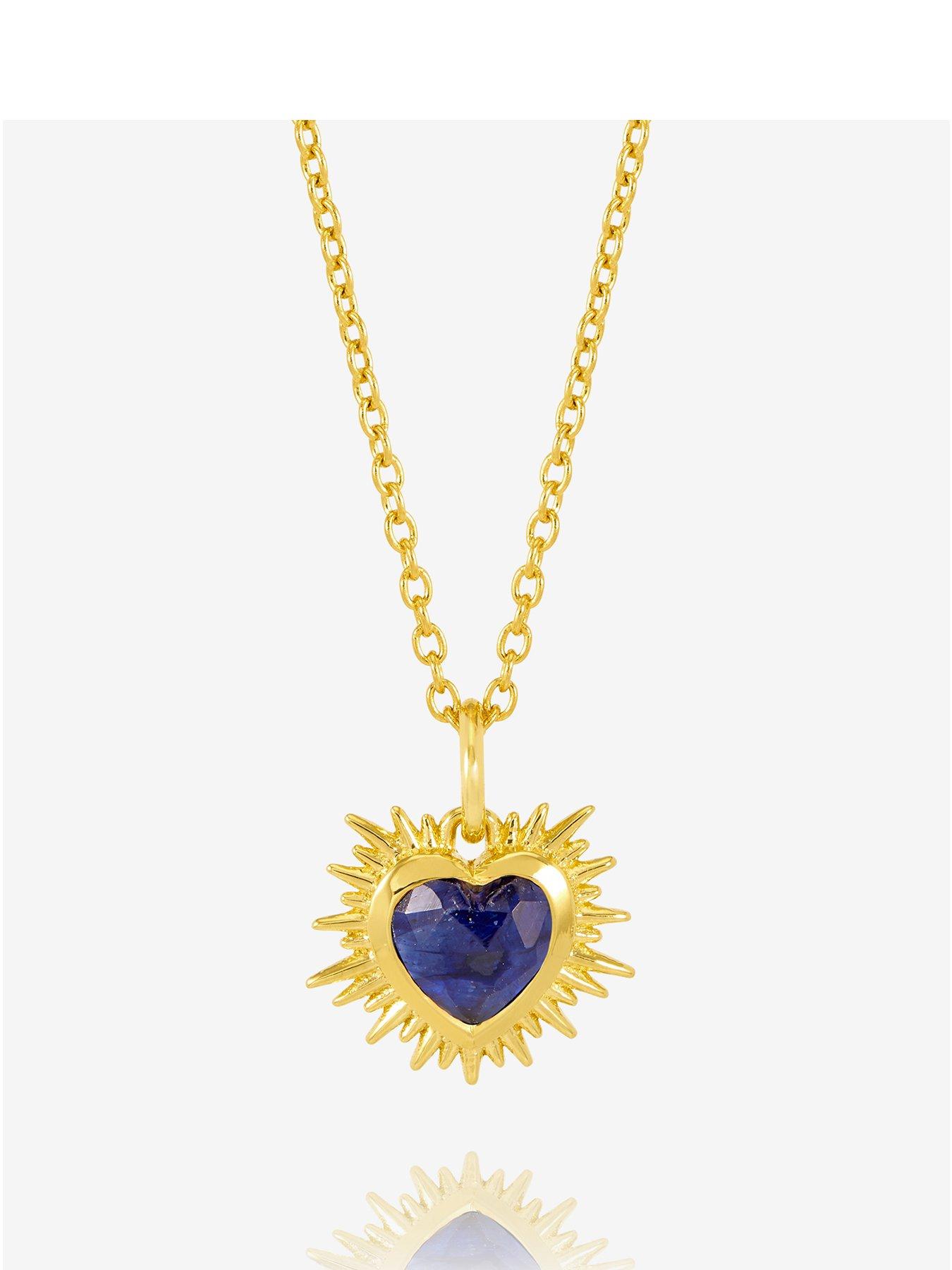 undefined Personalised Electric Love Birthstone Heart Necklace